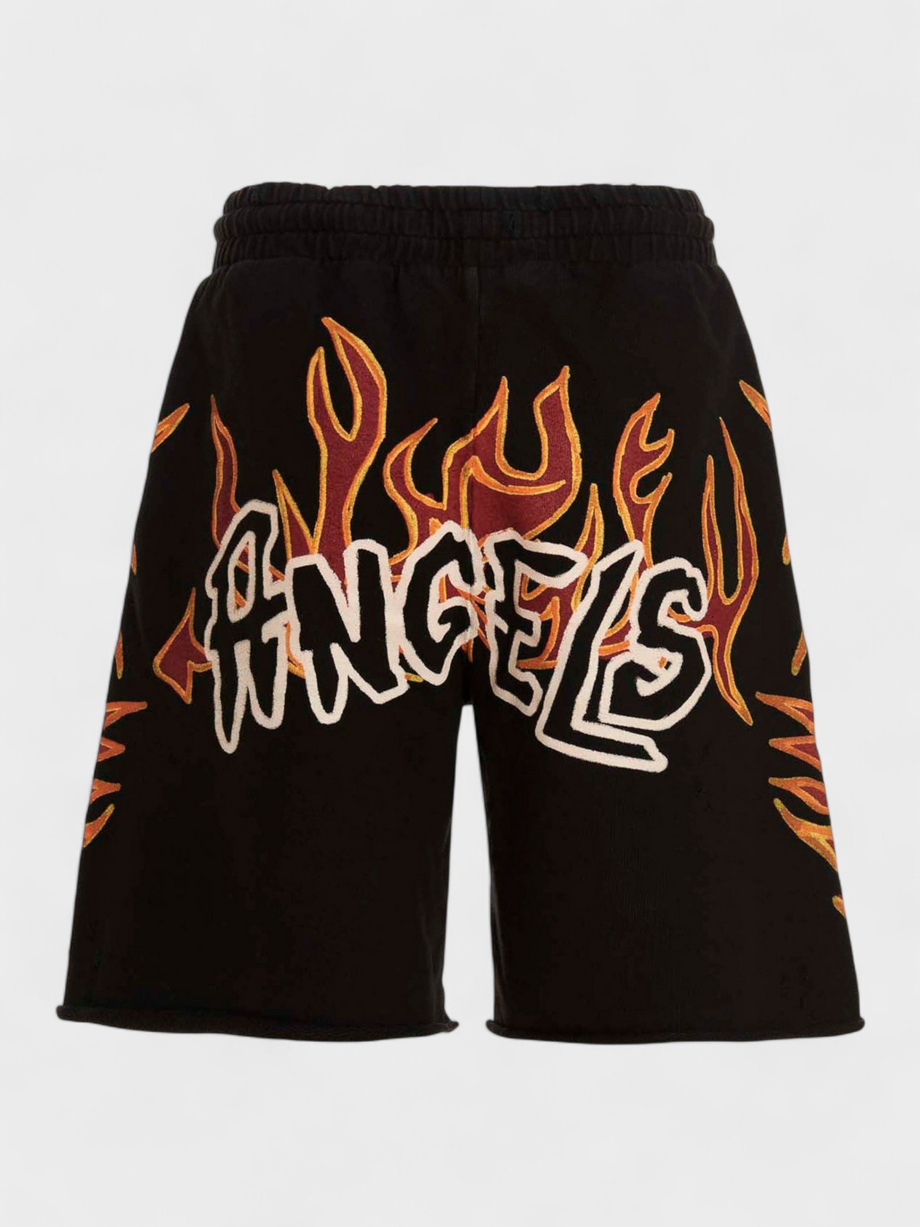 Palm Angels Graffiti Flames Sweatshorts Black