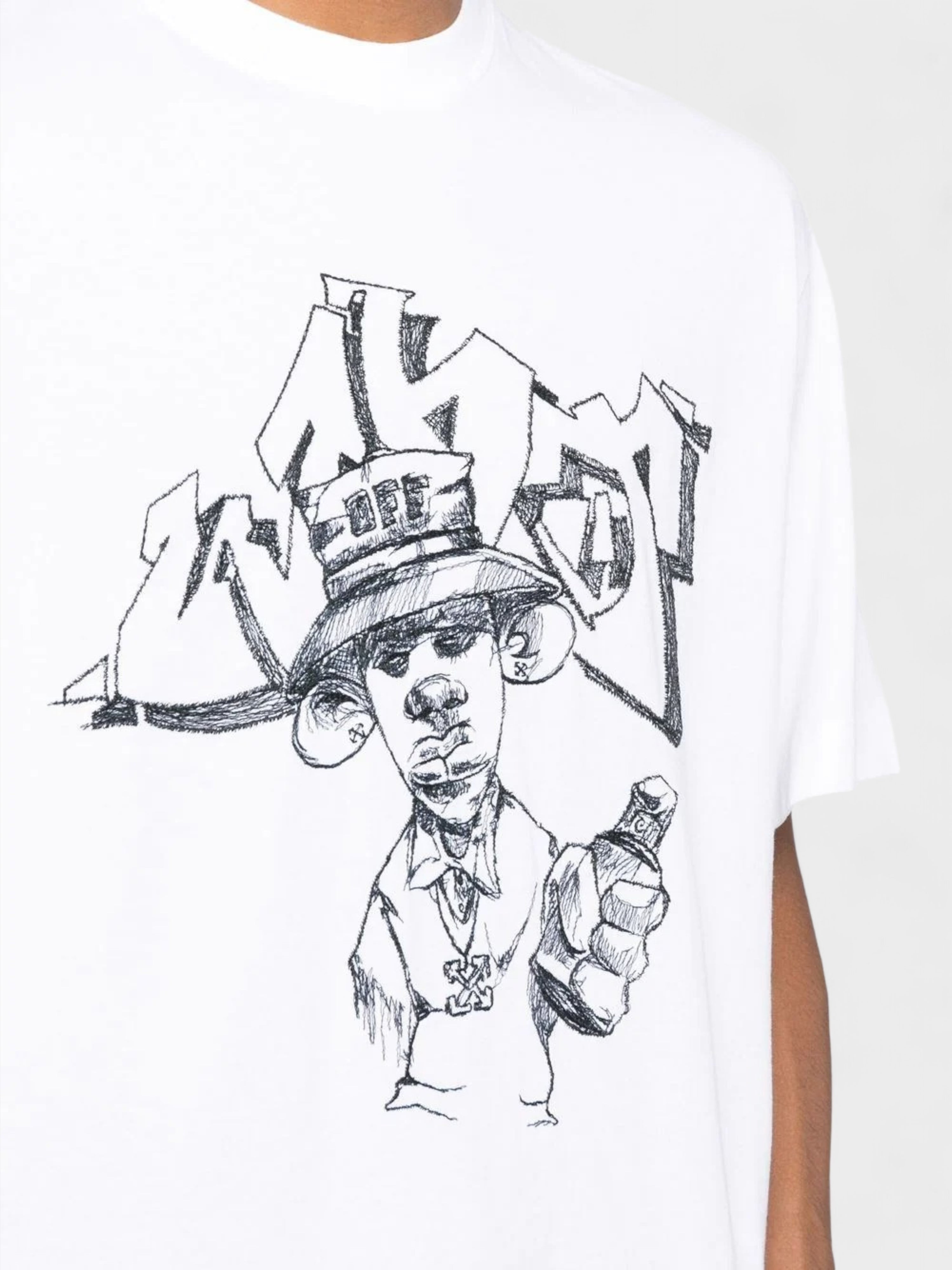 Off-White Graffiti Over Skate Short Sleeve Tee White