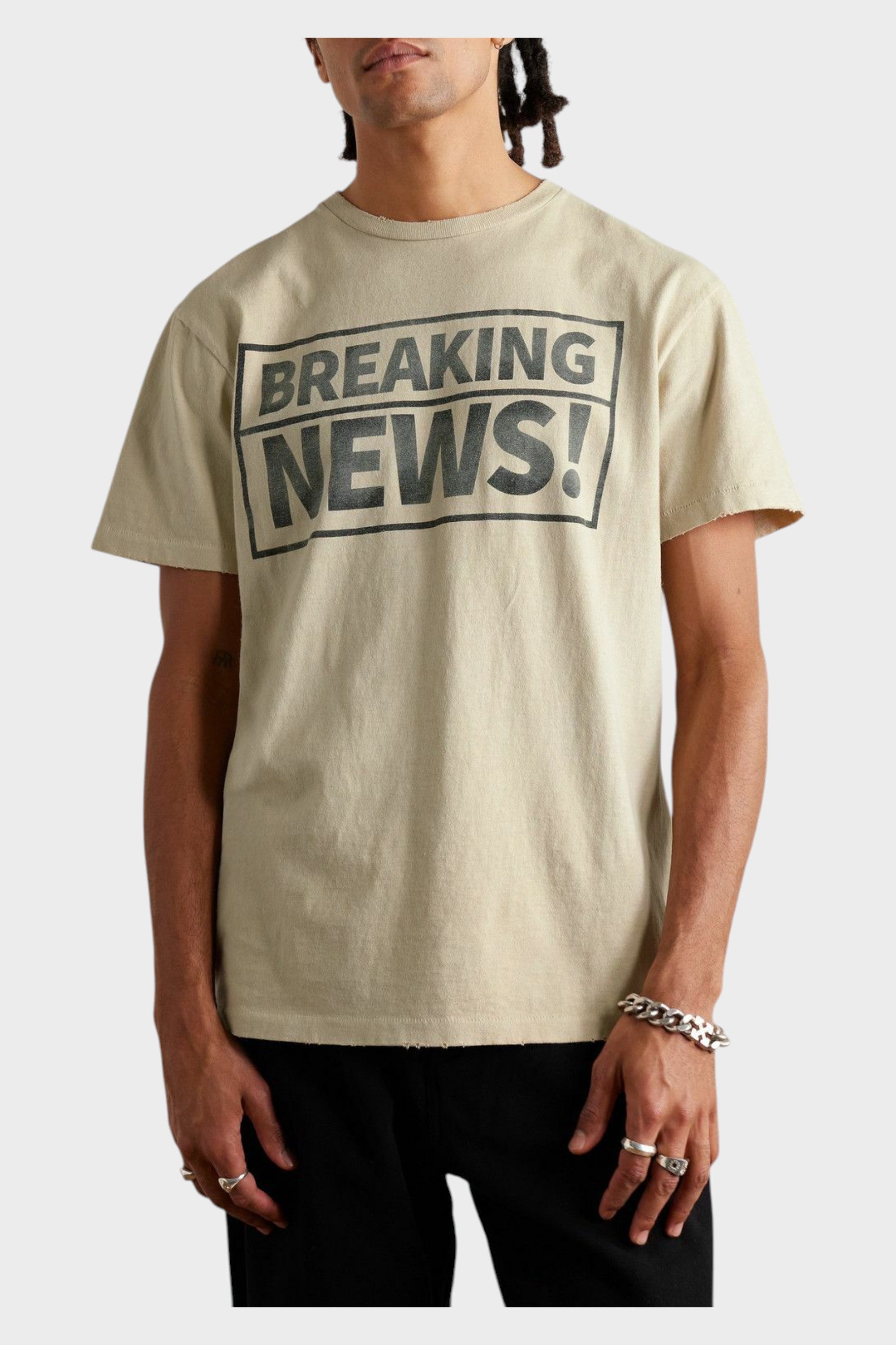 Gallery Dept. Breaking News T Shirt Beige