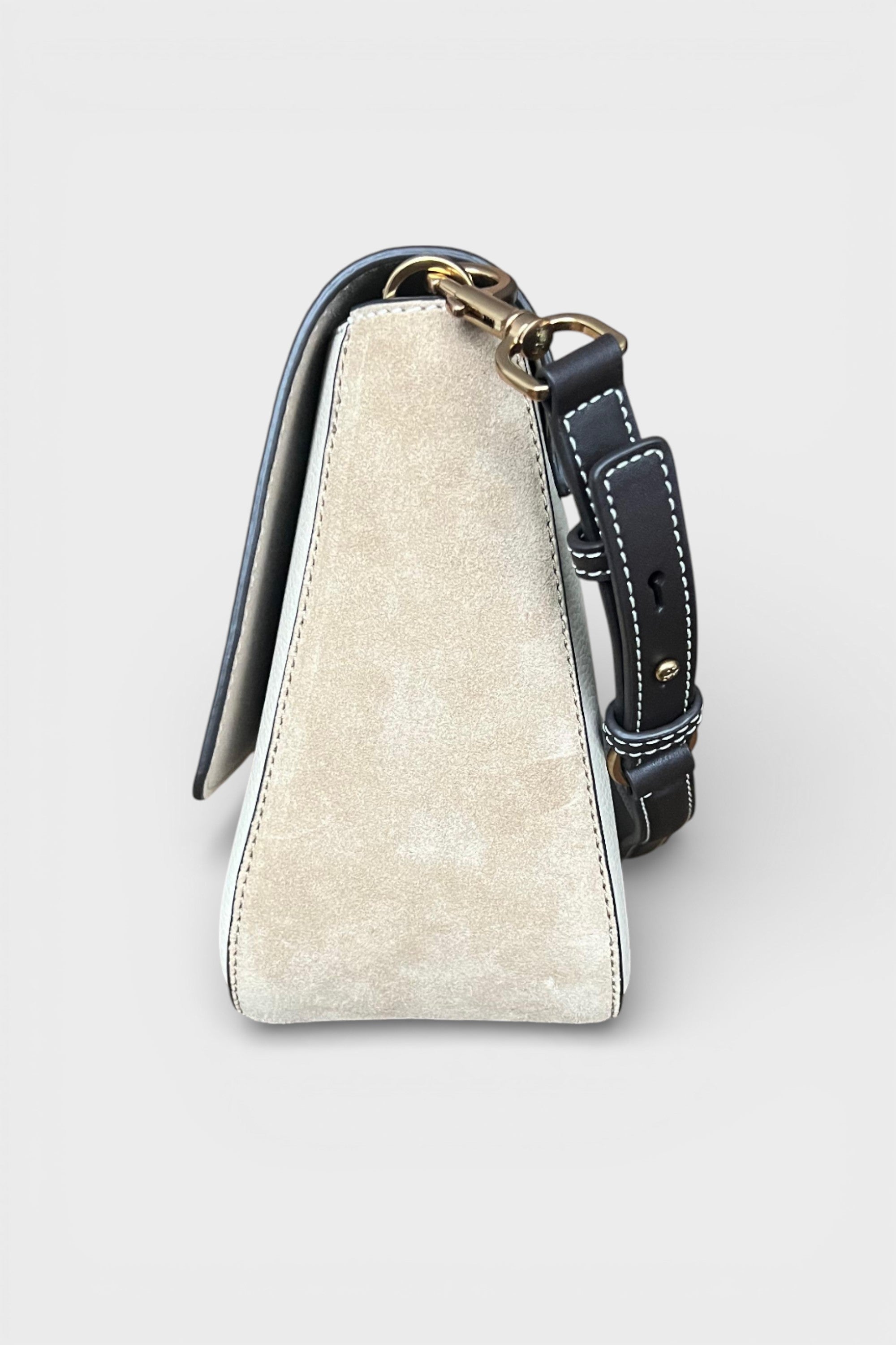 Tory Burch Felix Colour Block Flap Cream Shoulder Bag New Moon Beige