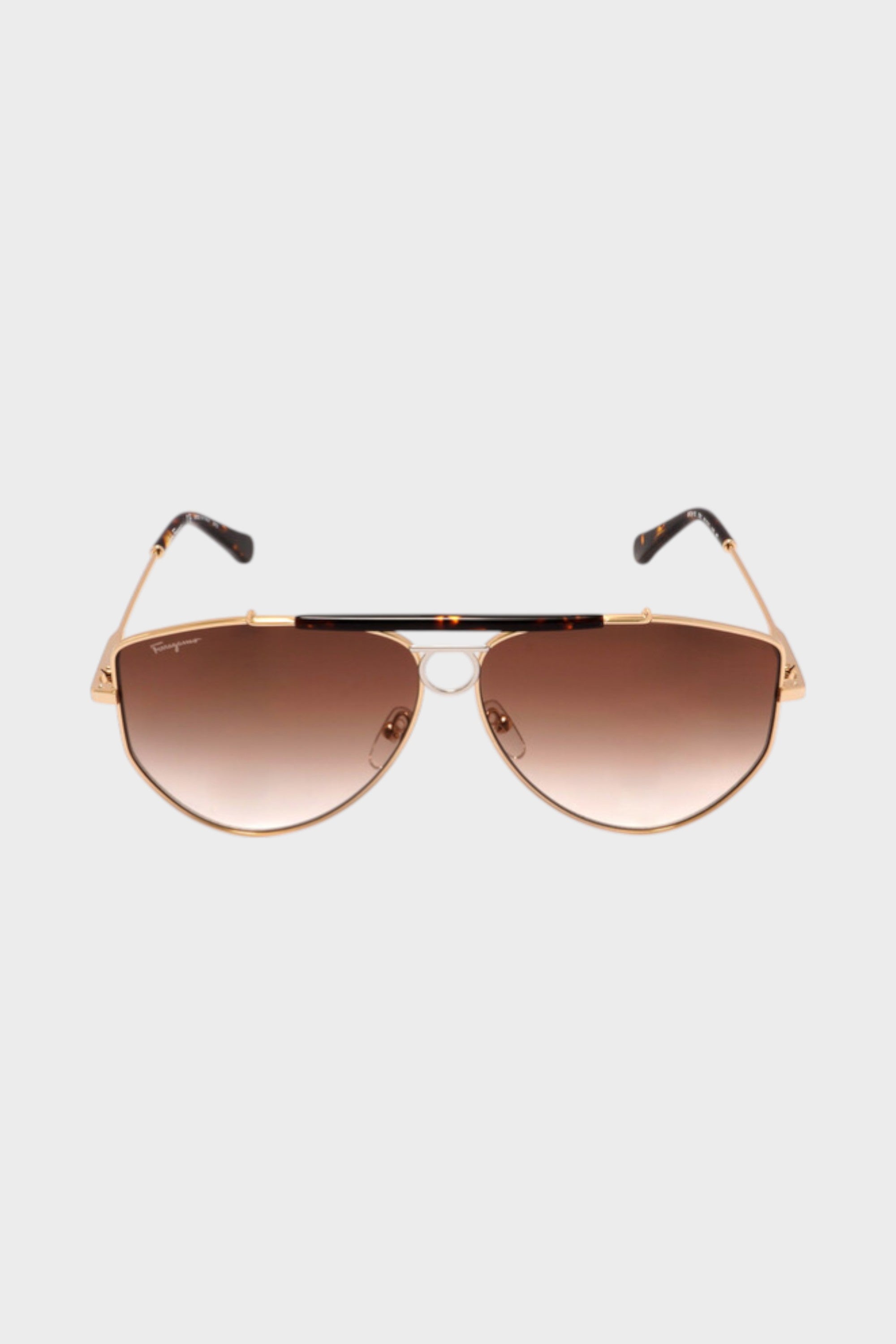 Brown Gradient Pilot Sunglasses