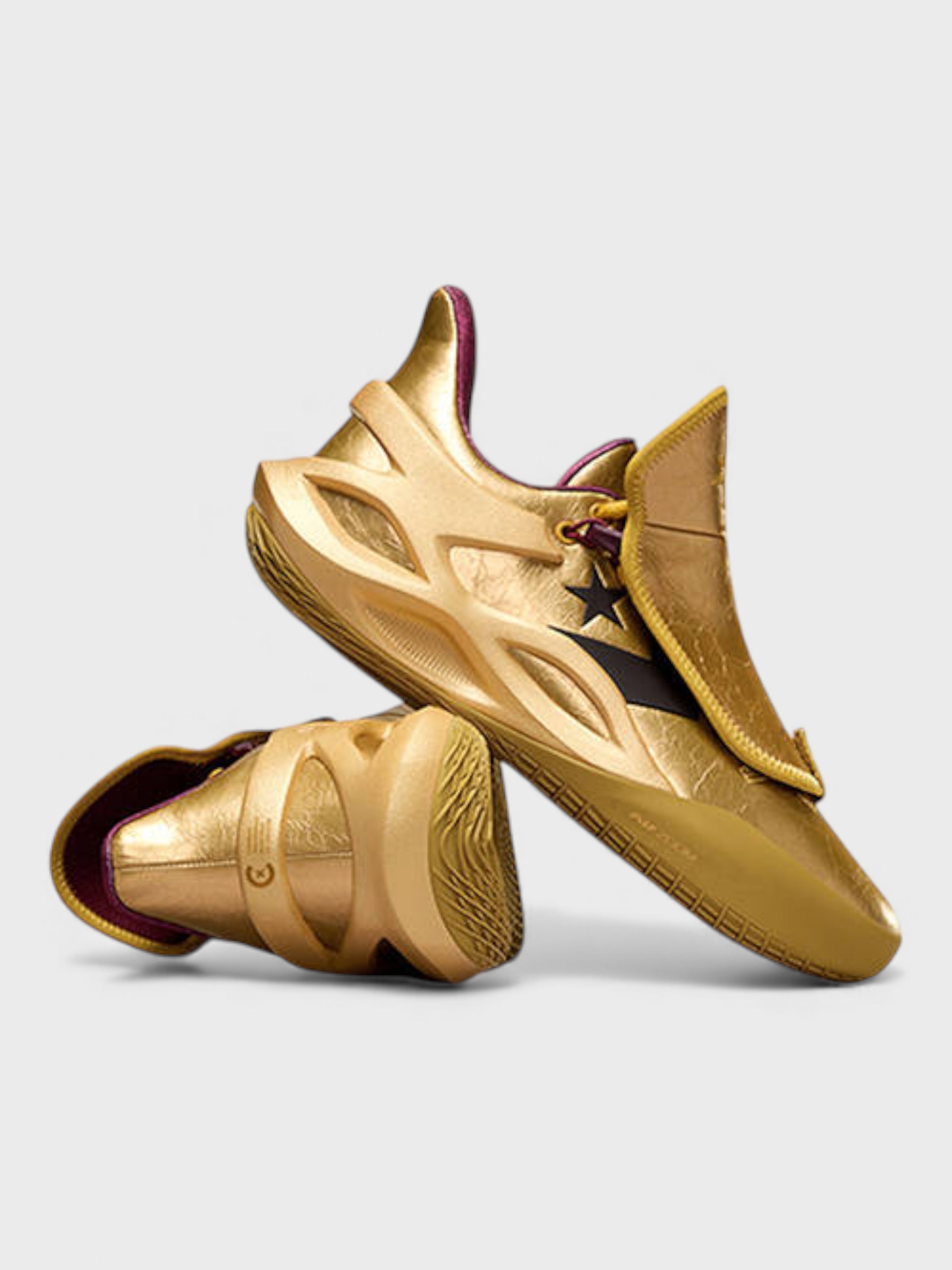 Converse x Willy Wonka All Star Basketball Golden Ticket Gold Sneakers