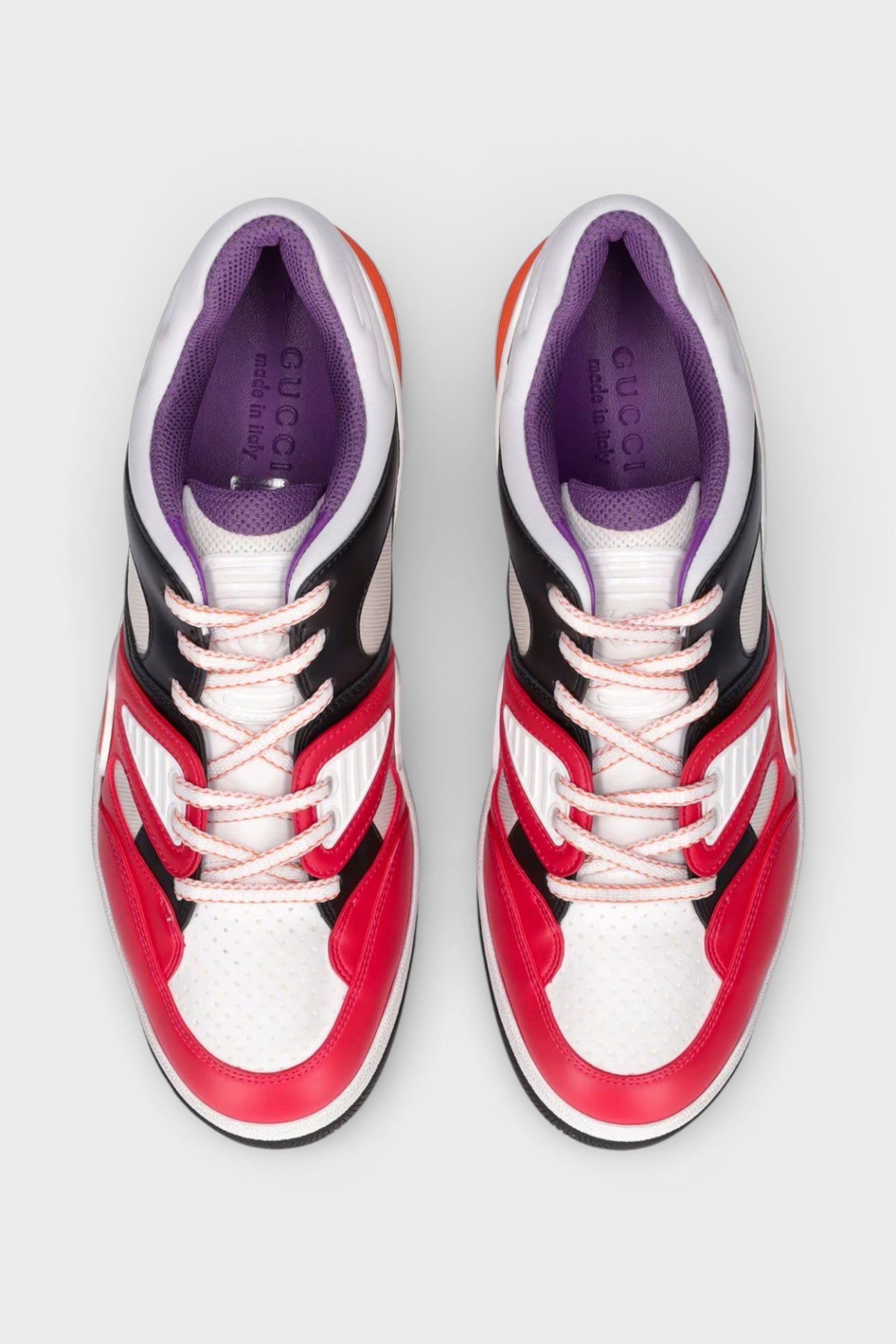 Gucci Basket Low Top Sneakers Red White