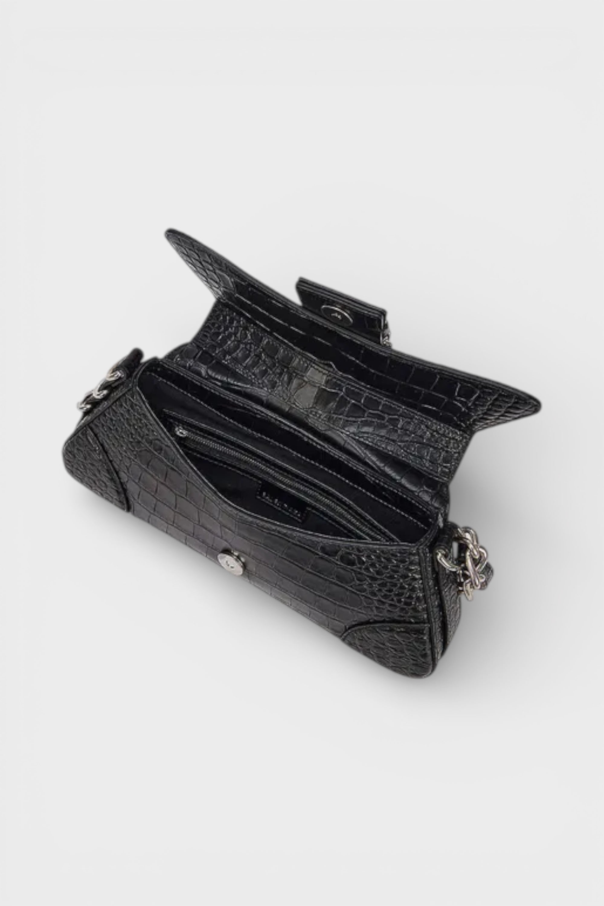 Balenciaga Lindsay Leather Shoulder Bag Black