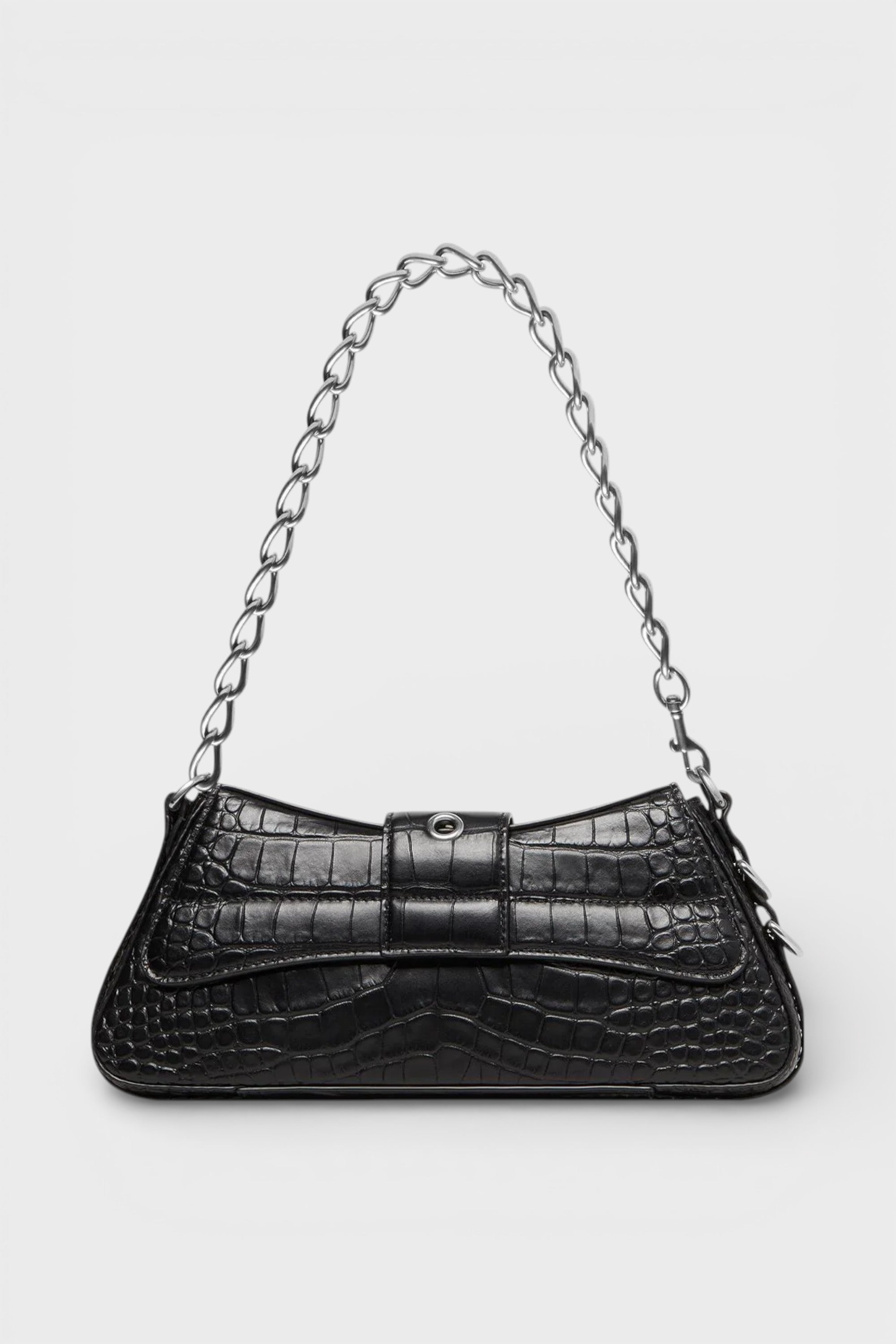 Balenciaga Lindsay Leather Shoulder Bag Black