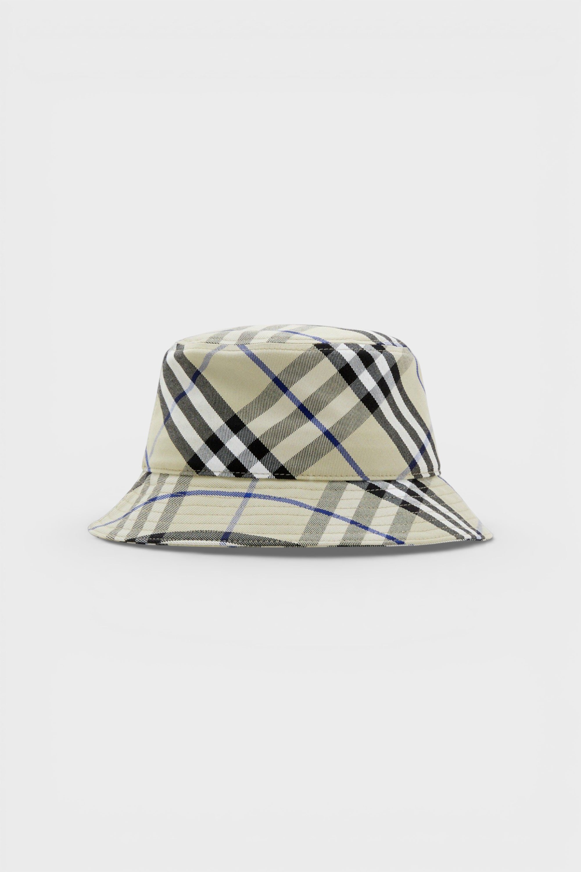 Burberry Check EKD Cotton Blend Bucket Hat Beige