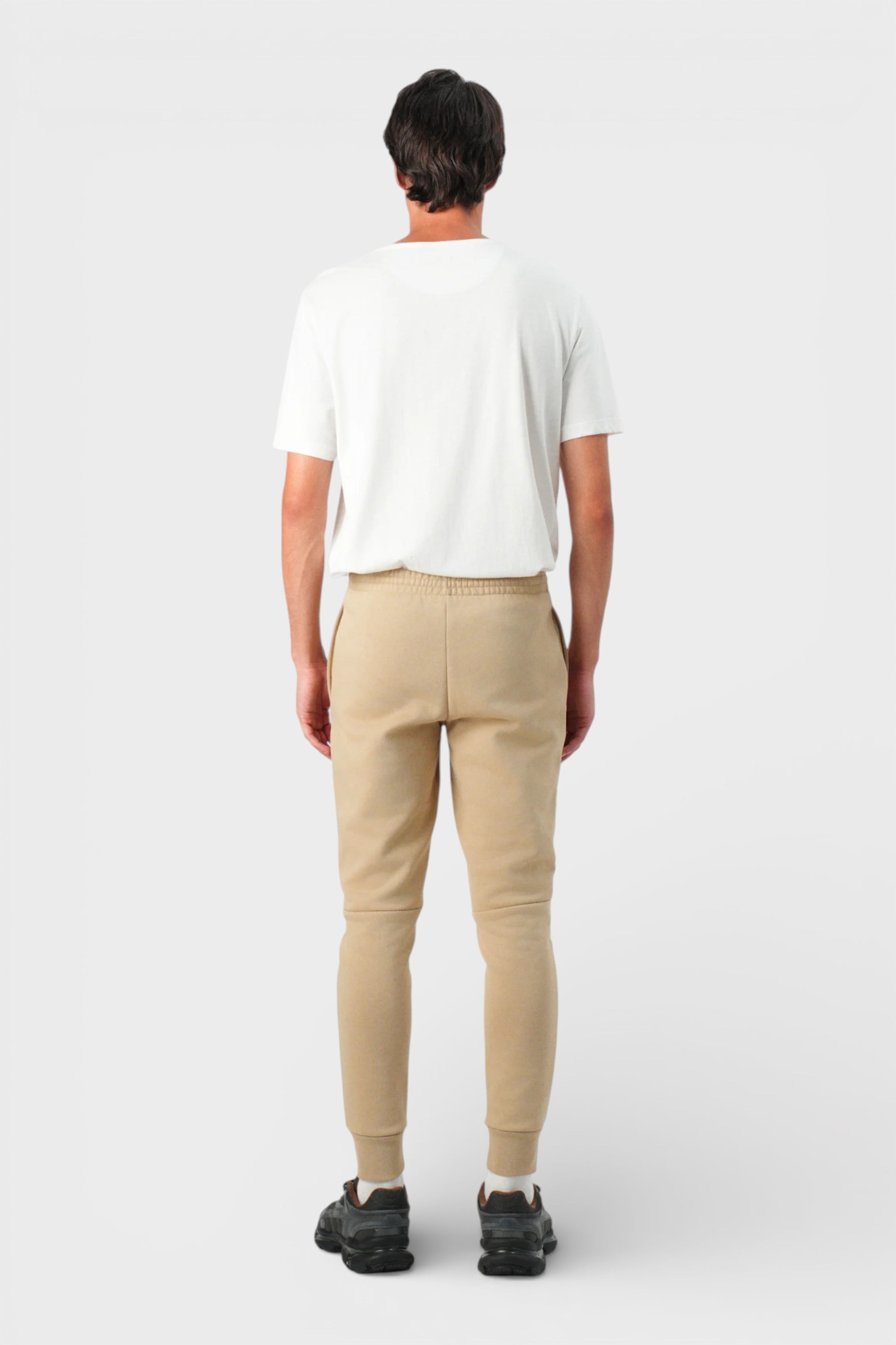 Lacoste Organic Cotton Slim Fit Joggers Beige