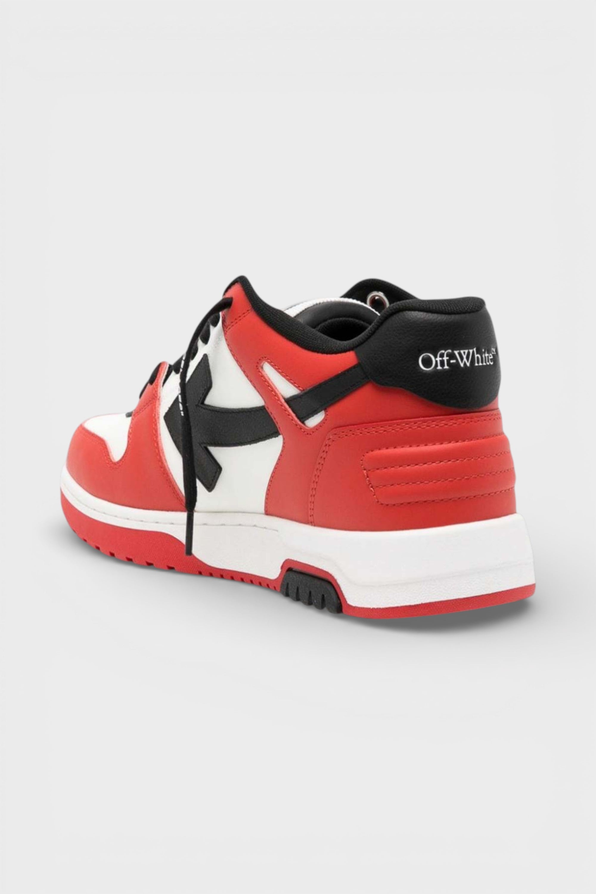 Out Of Office Leather Sneakers Red Black