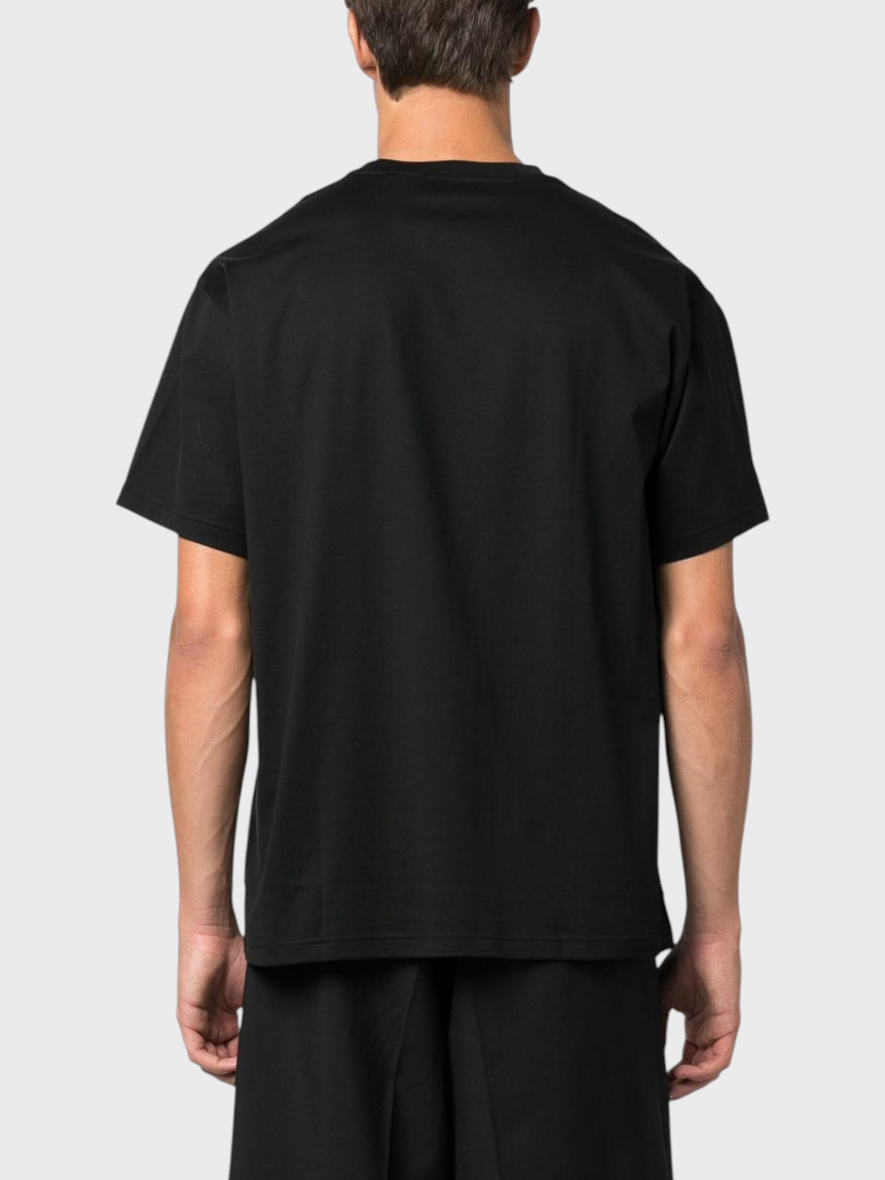 Burberry Cotton T Shirt Embroidered Black