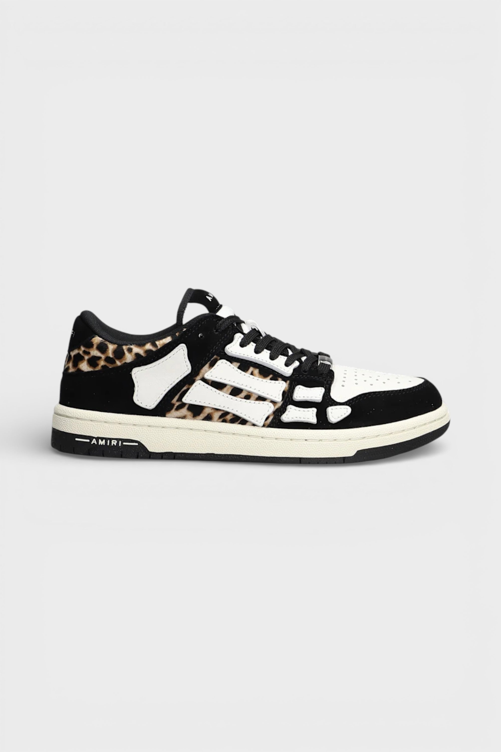 Amiri Skel Low Leopard Print Black