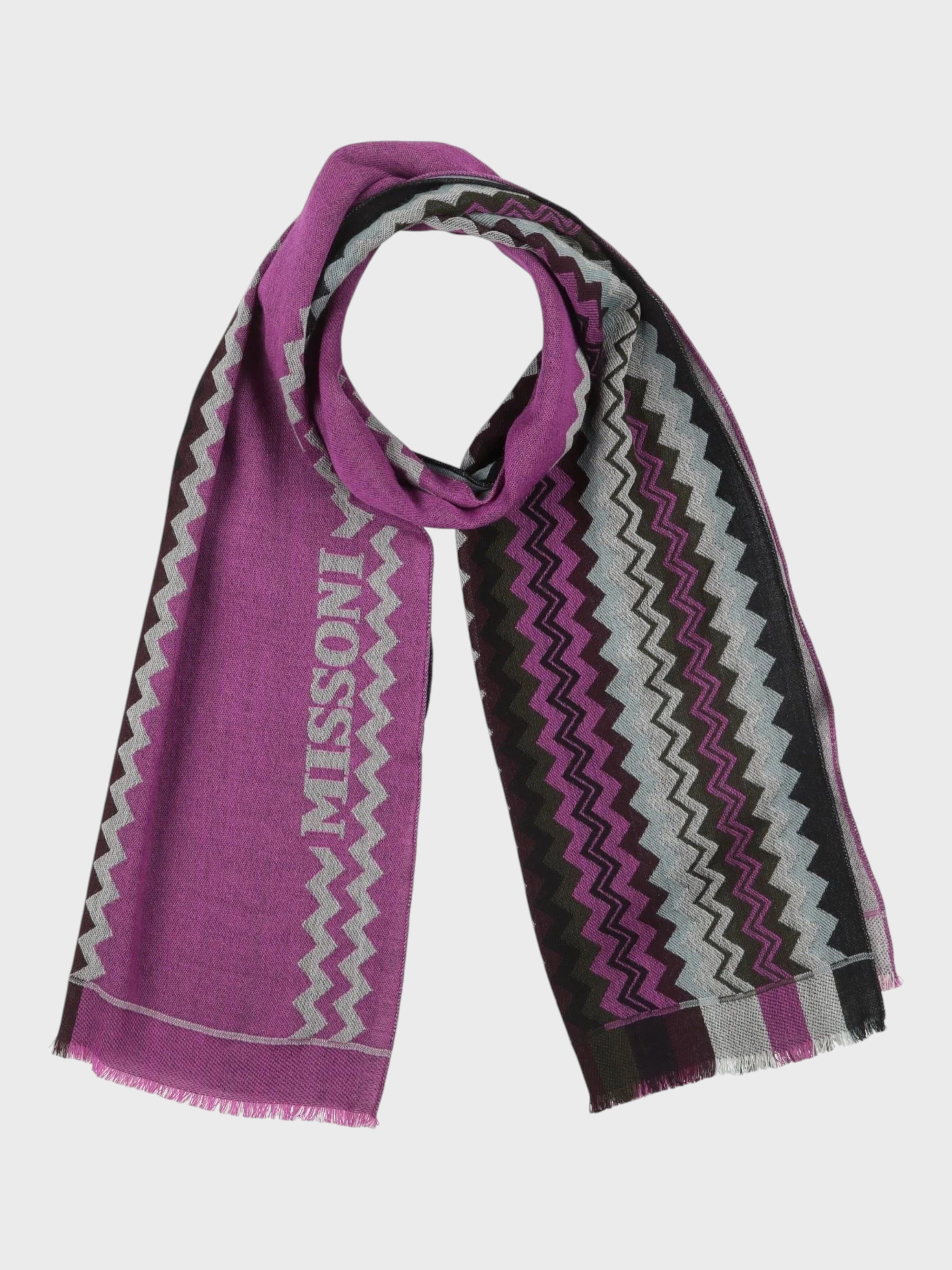 Missoni Fuchsia Scarf Wool Purple