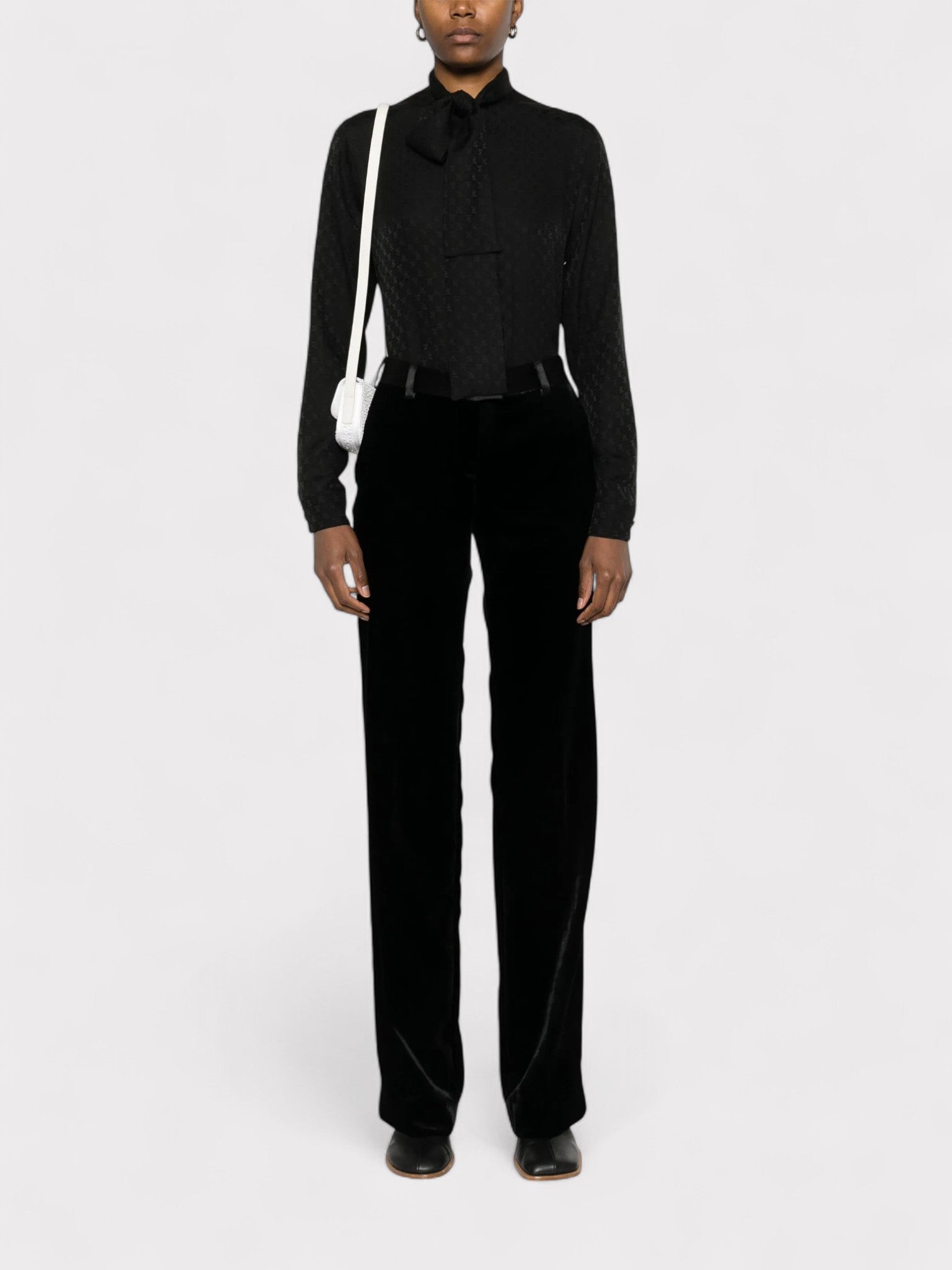 Palm Angels Velvet Tailored Trousers Black