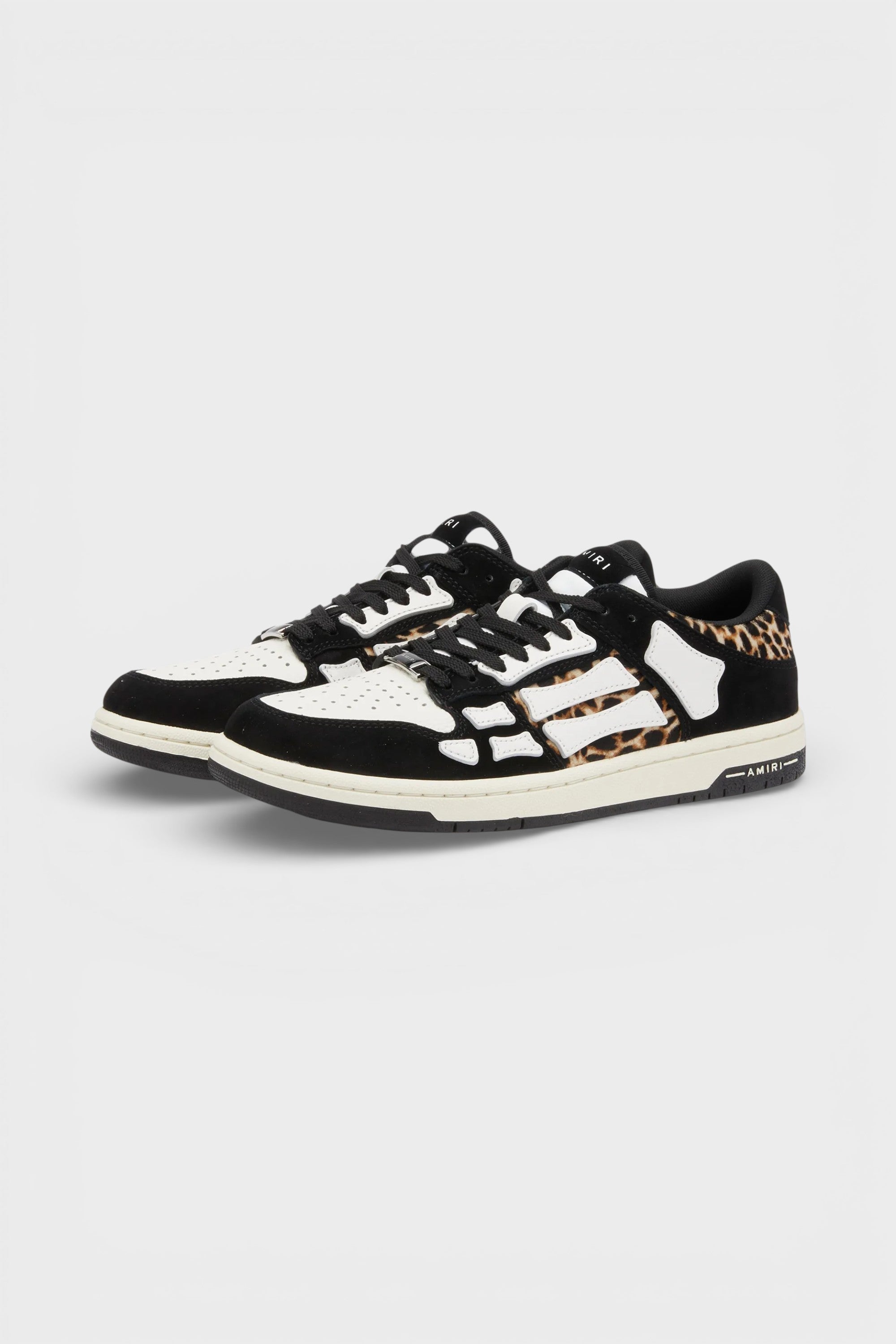 Amiri Skel Low Leopard Print Black