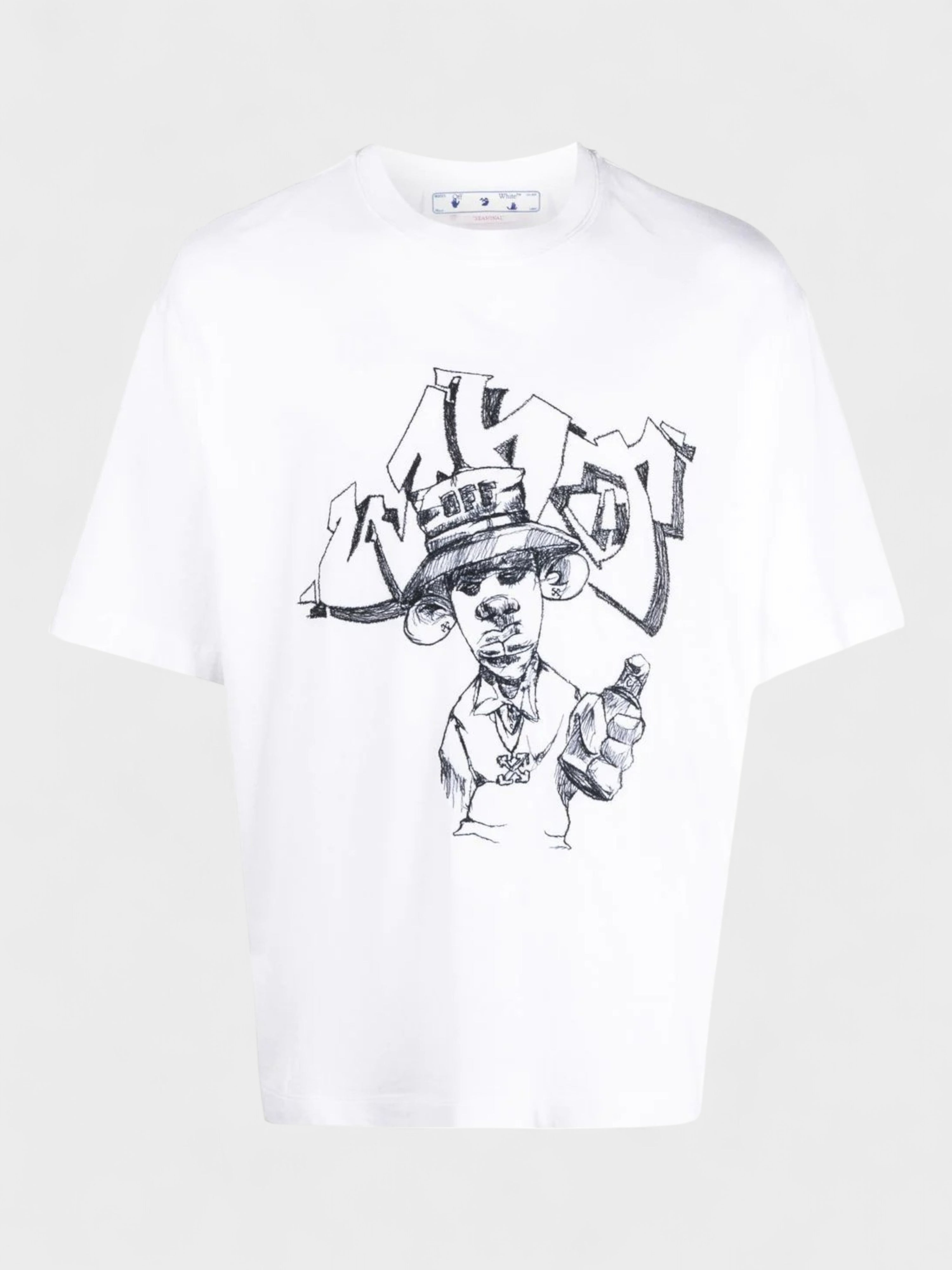 Off-White Graffiti Over Skate Short Sleeve Tee White