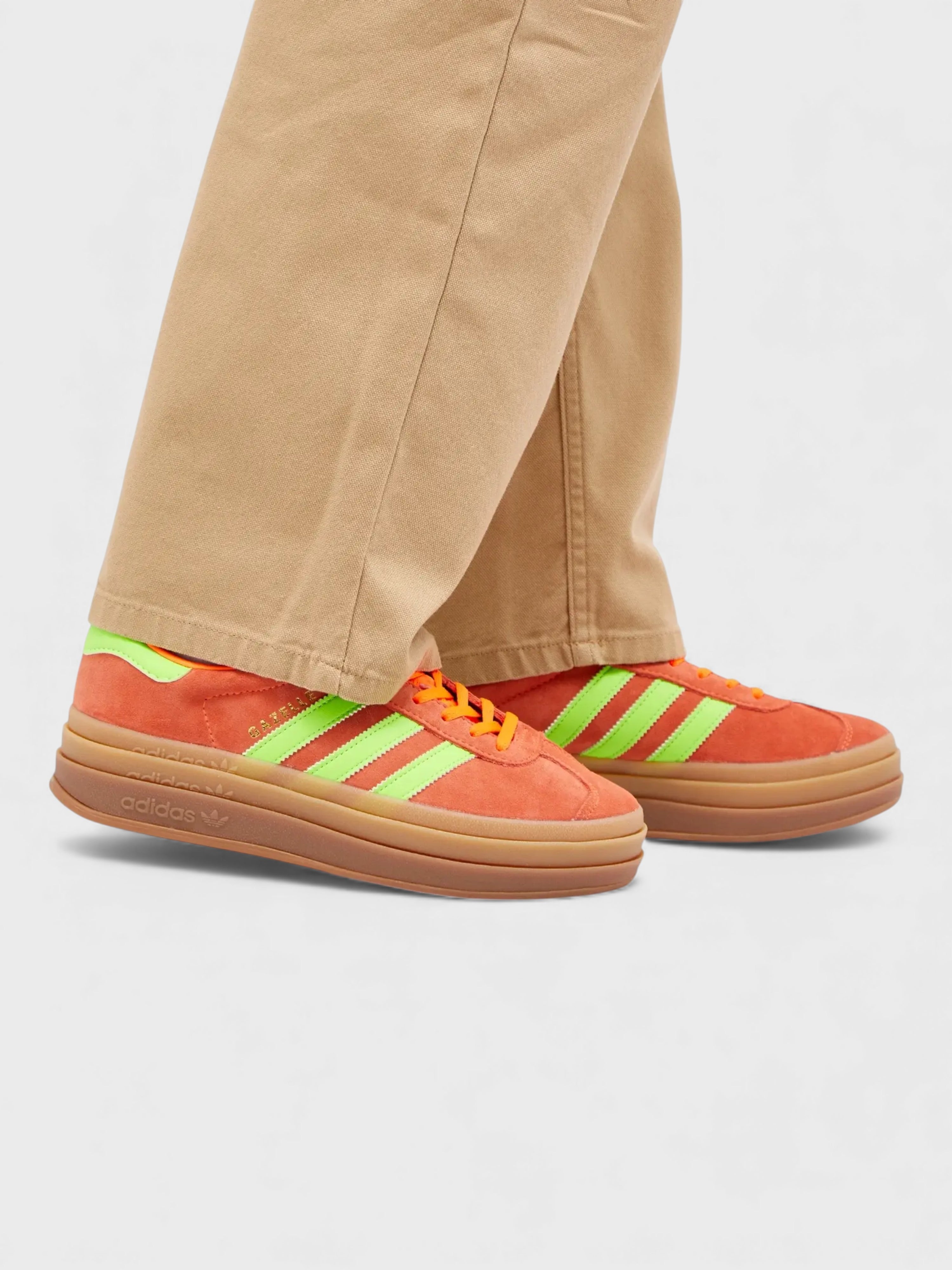 Adidas Originals Gazelle Bold Wmns Orange Solar Green
