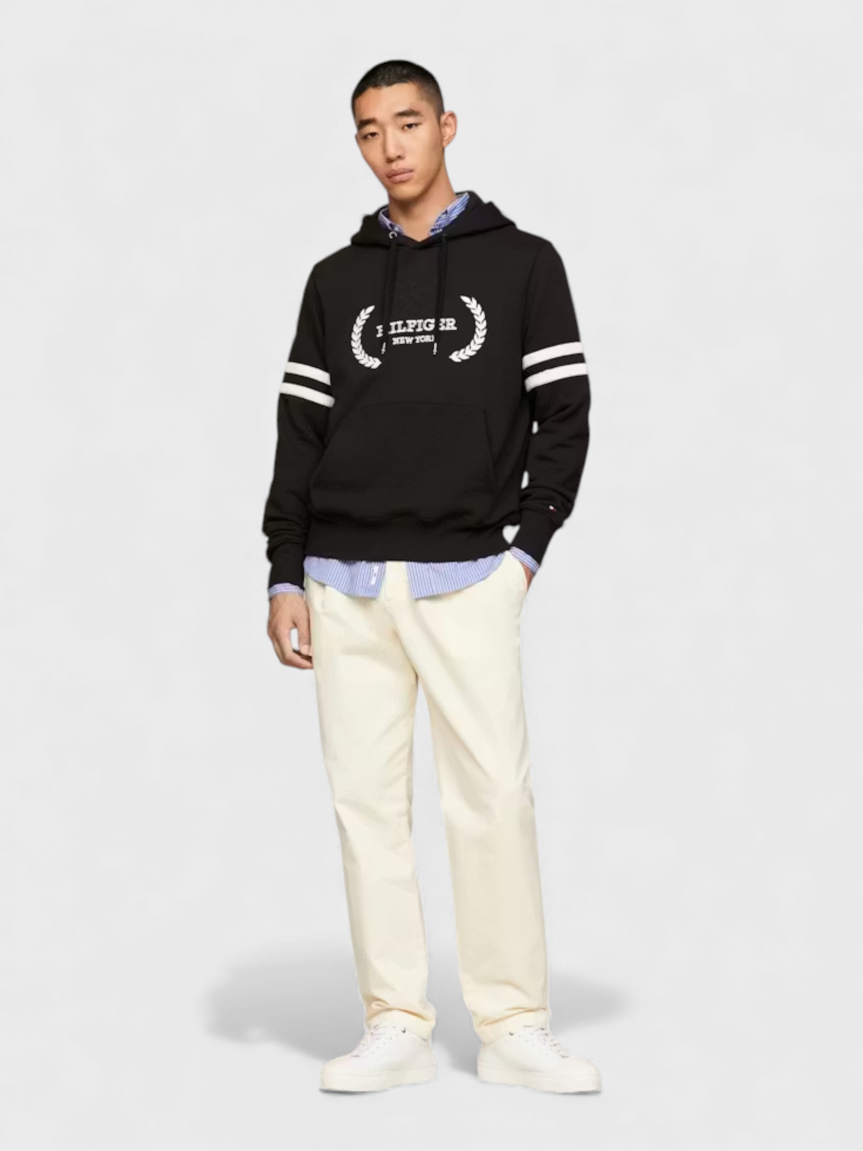 Tommy Hilfiger Laurel Monotype Hoodie Black