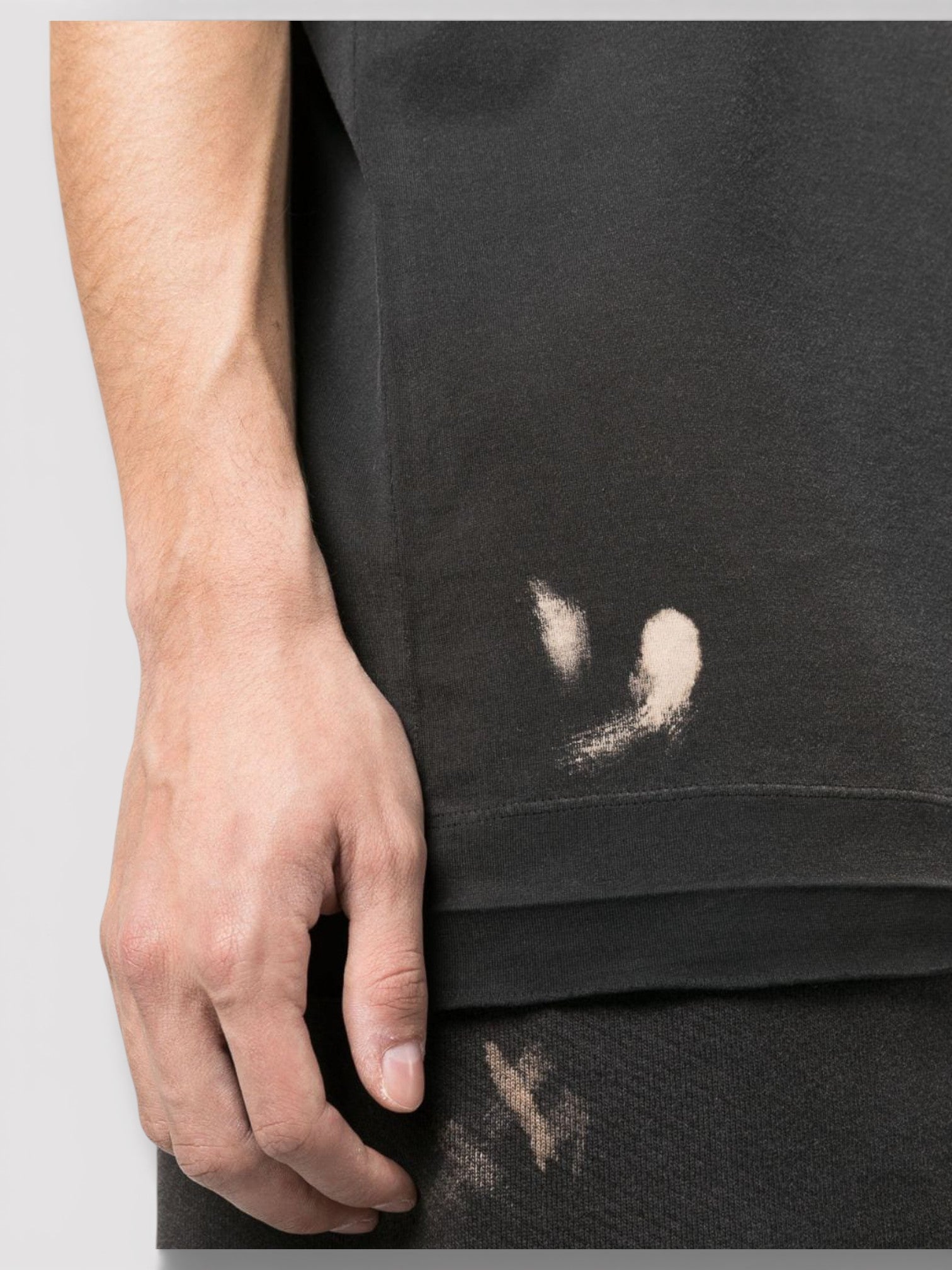 Off-White Wave Off Raw Slim Short Sleeve Tee Black