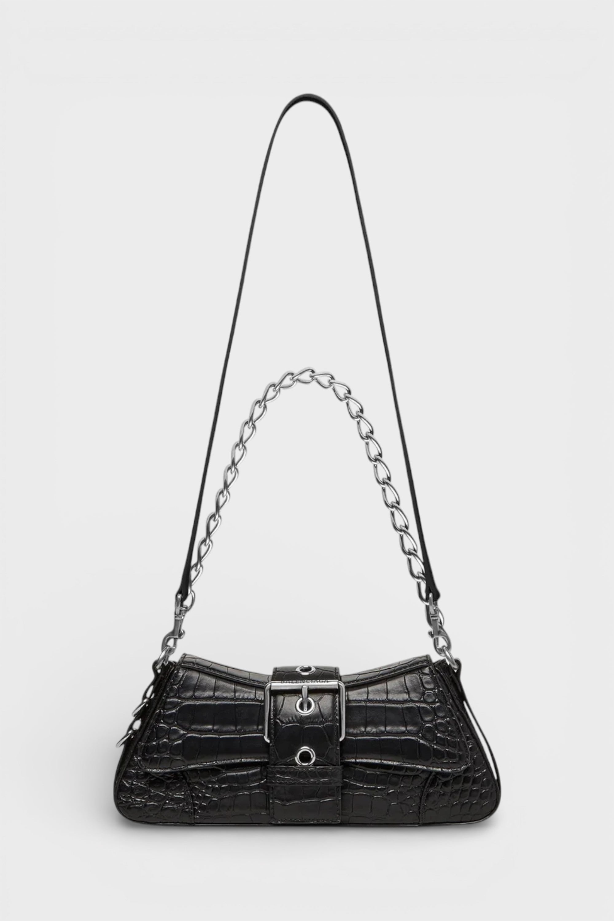 Balenciaga Lindsay Leather Shoulder Bag Black