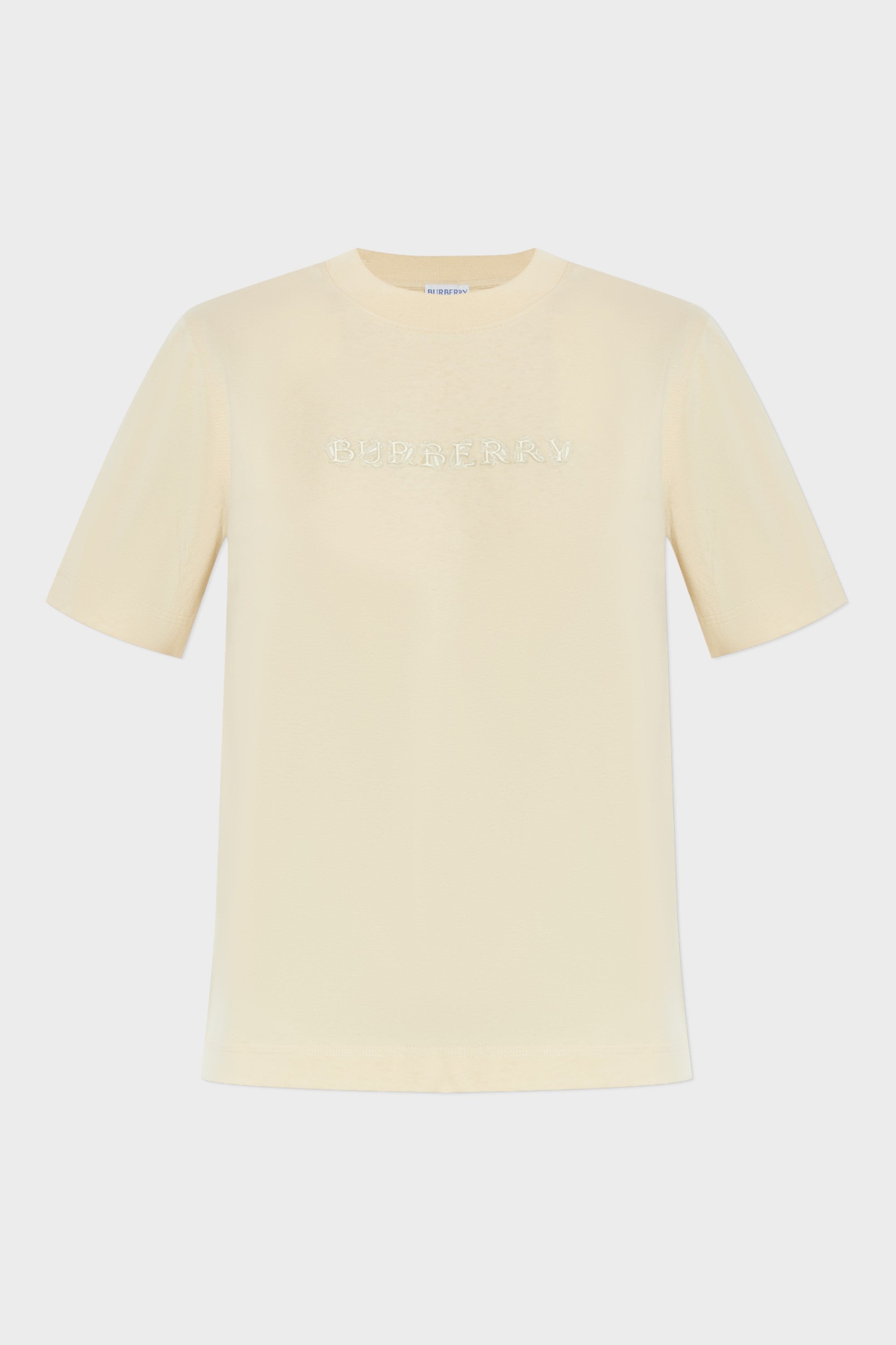 Burberry Paisley Print Logo T Shirt Candle Beige