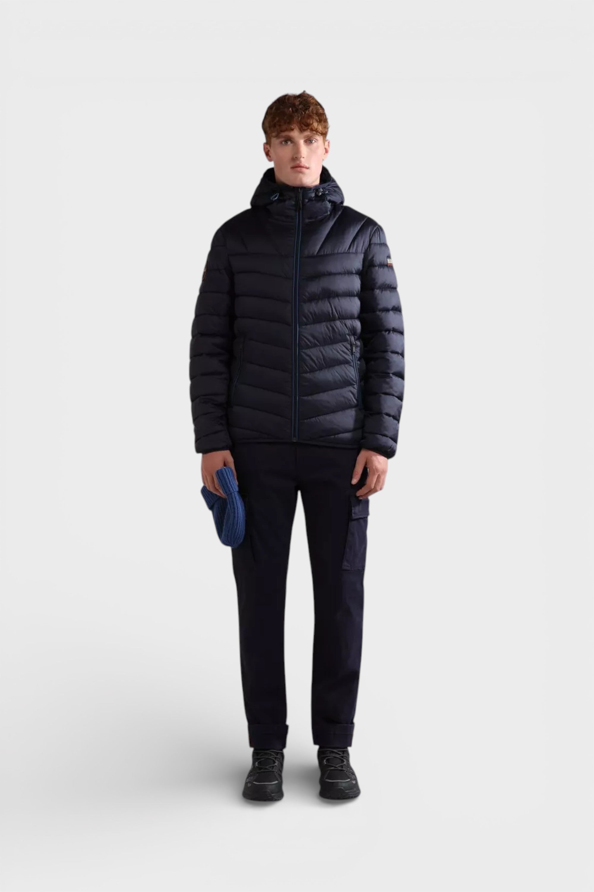 Napapijri Men's Aerons Hooded Padded Jacket Blue Marine