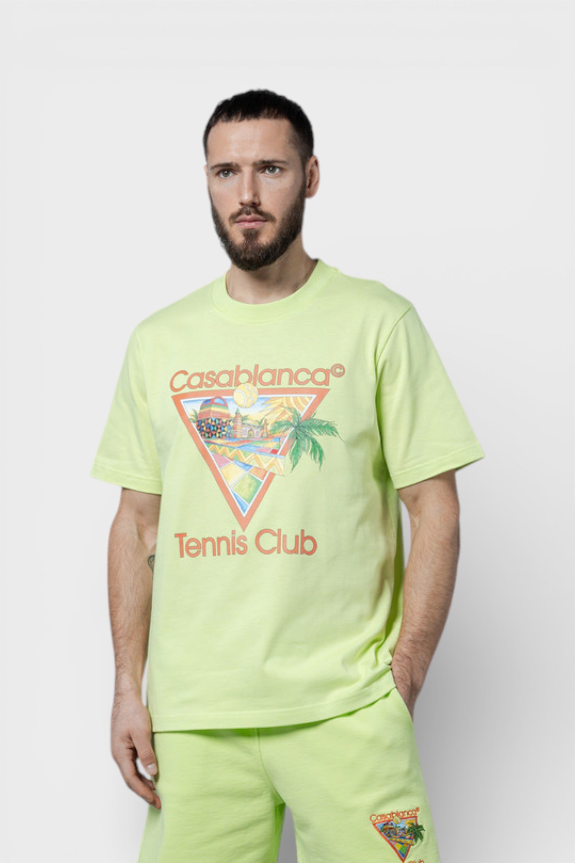 Printed T-Shirt Afro Cubism Tennis Club Pale Green