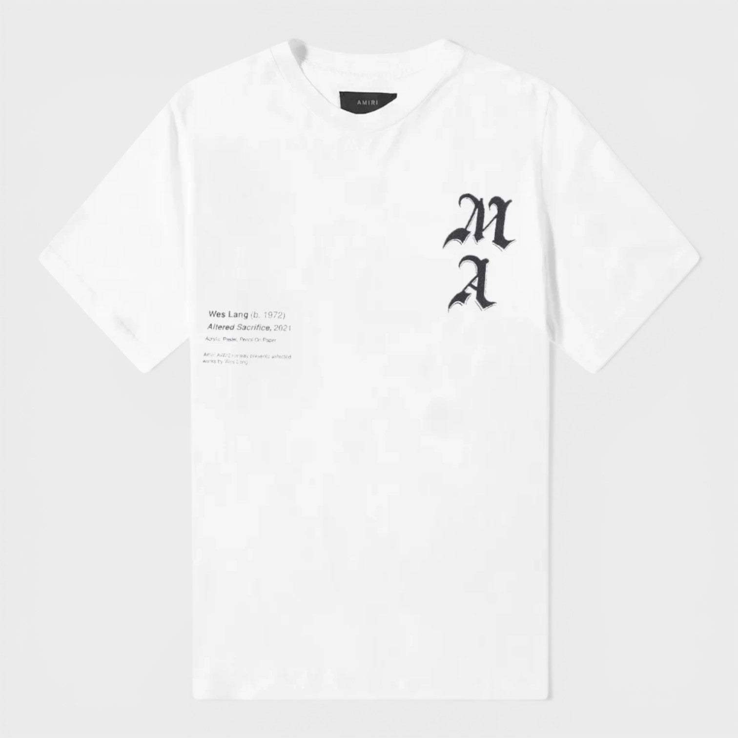Amiri Wes Lang Checker Skull T Shirt White