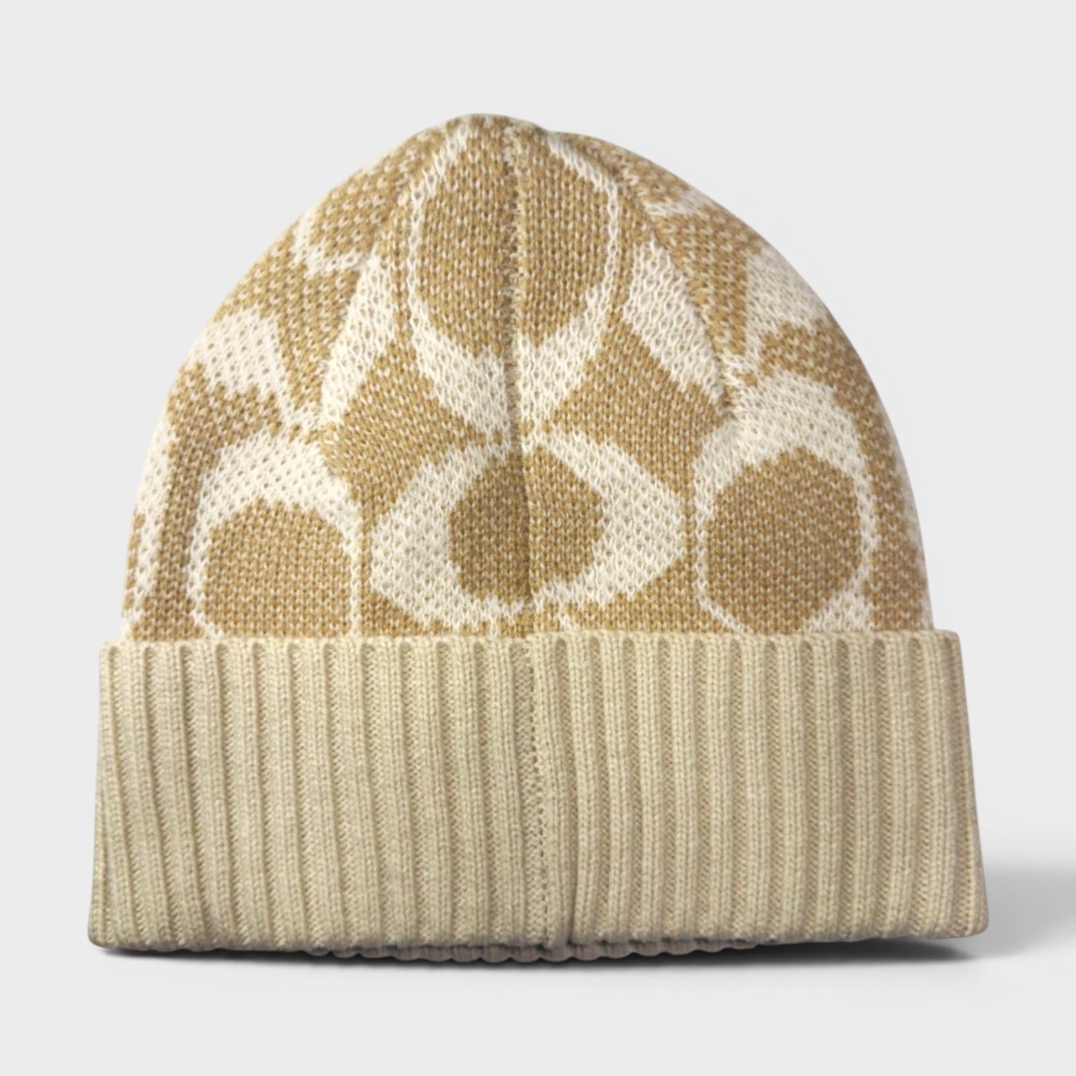 Signature Jumbo Beanie Camel Beige