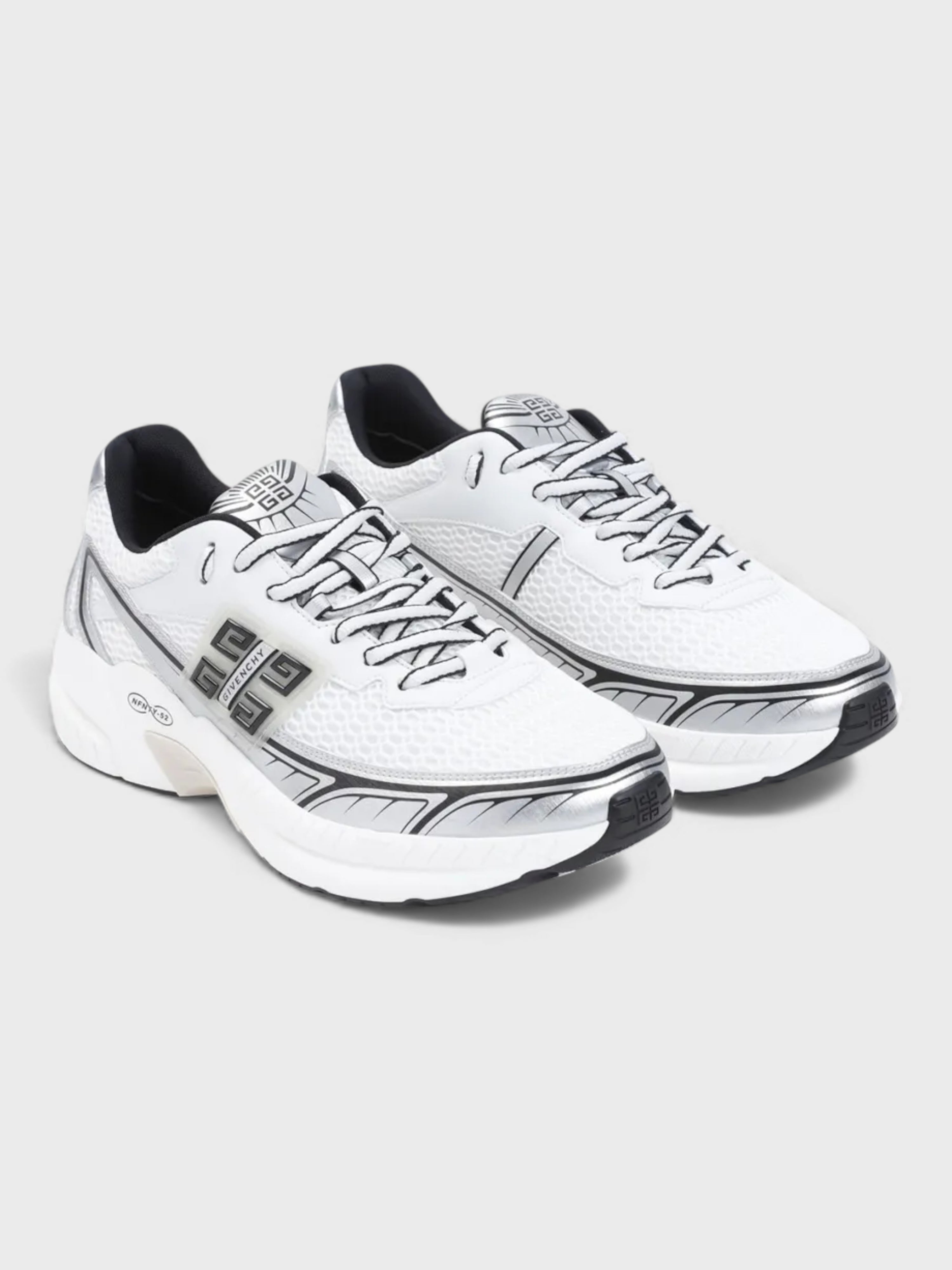 Givenchy NFNTY-52 Runners White Silver Sneakers