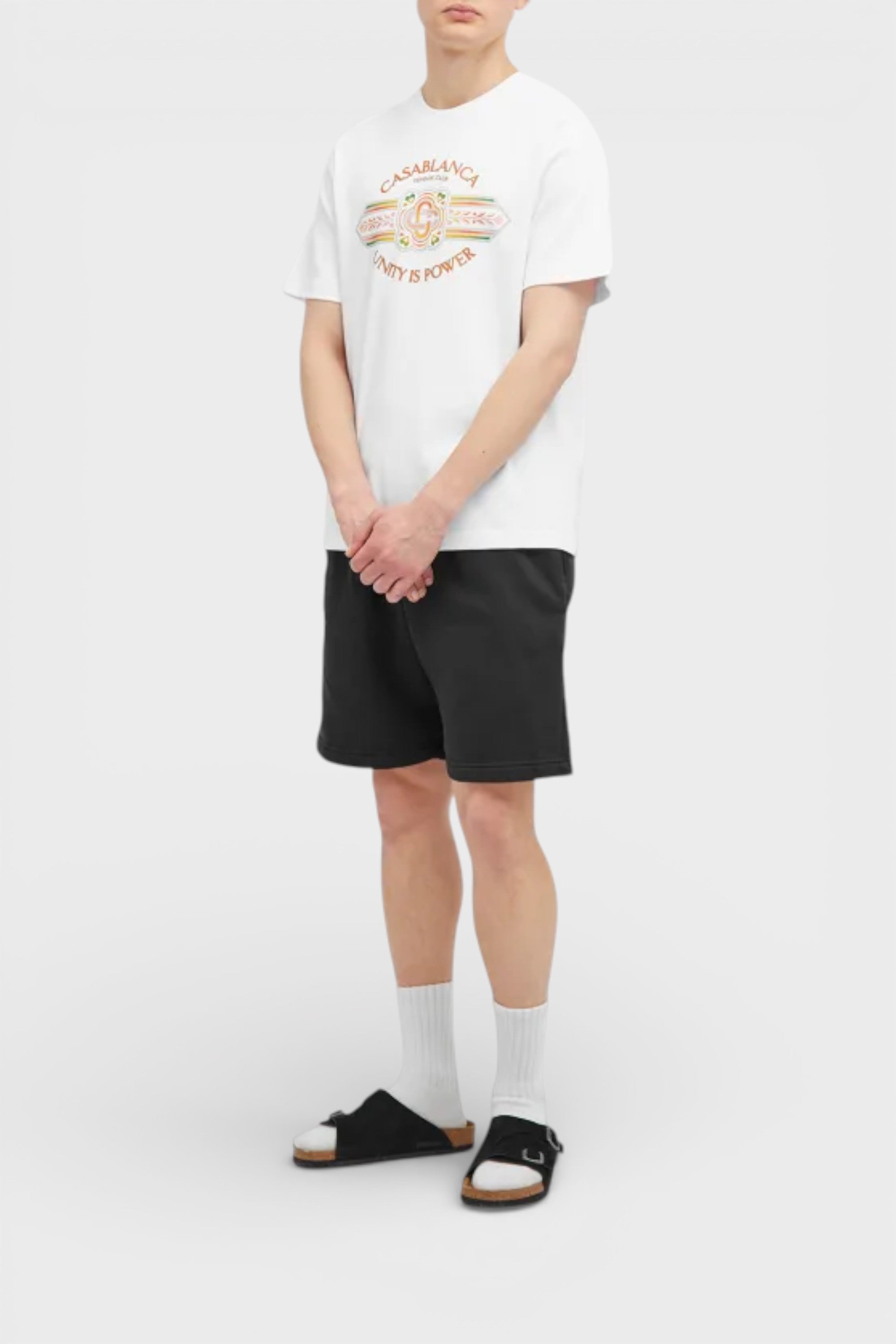 Casablanca Printed T-Shirt Unity Is Power White