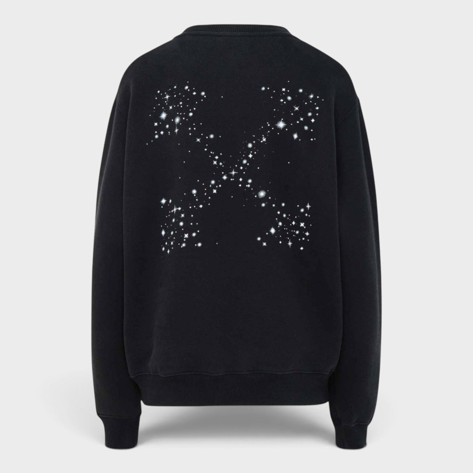 Bling Stars Arrow Regular Crewneck Black