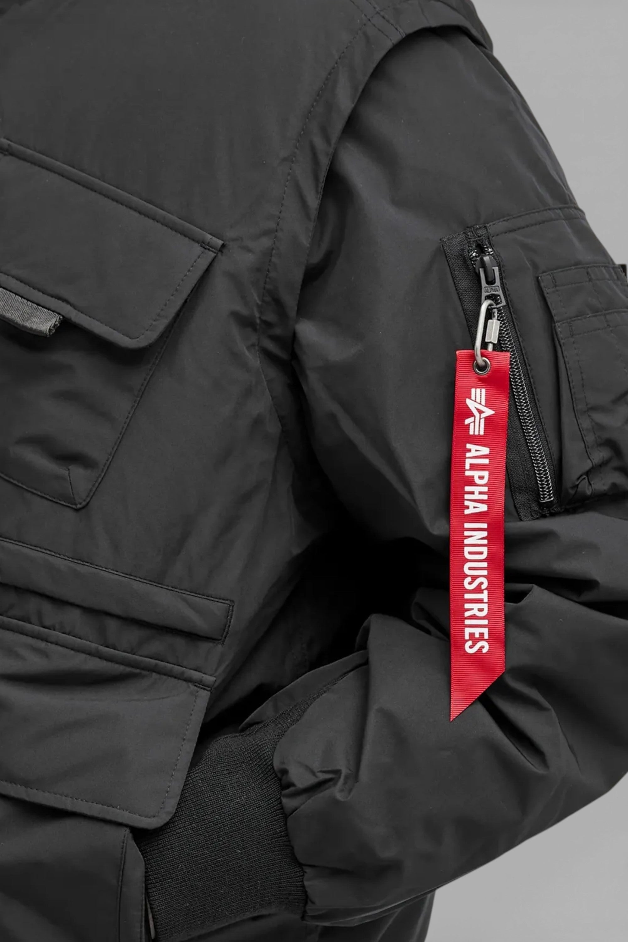 Alpha Industries Men's Multi Pocket Flight Jacket Black