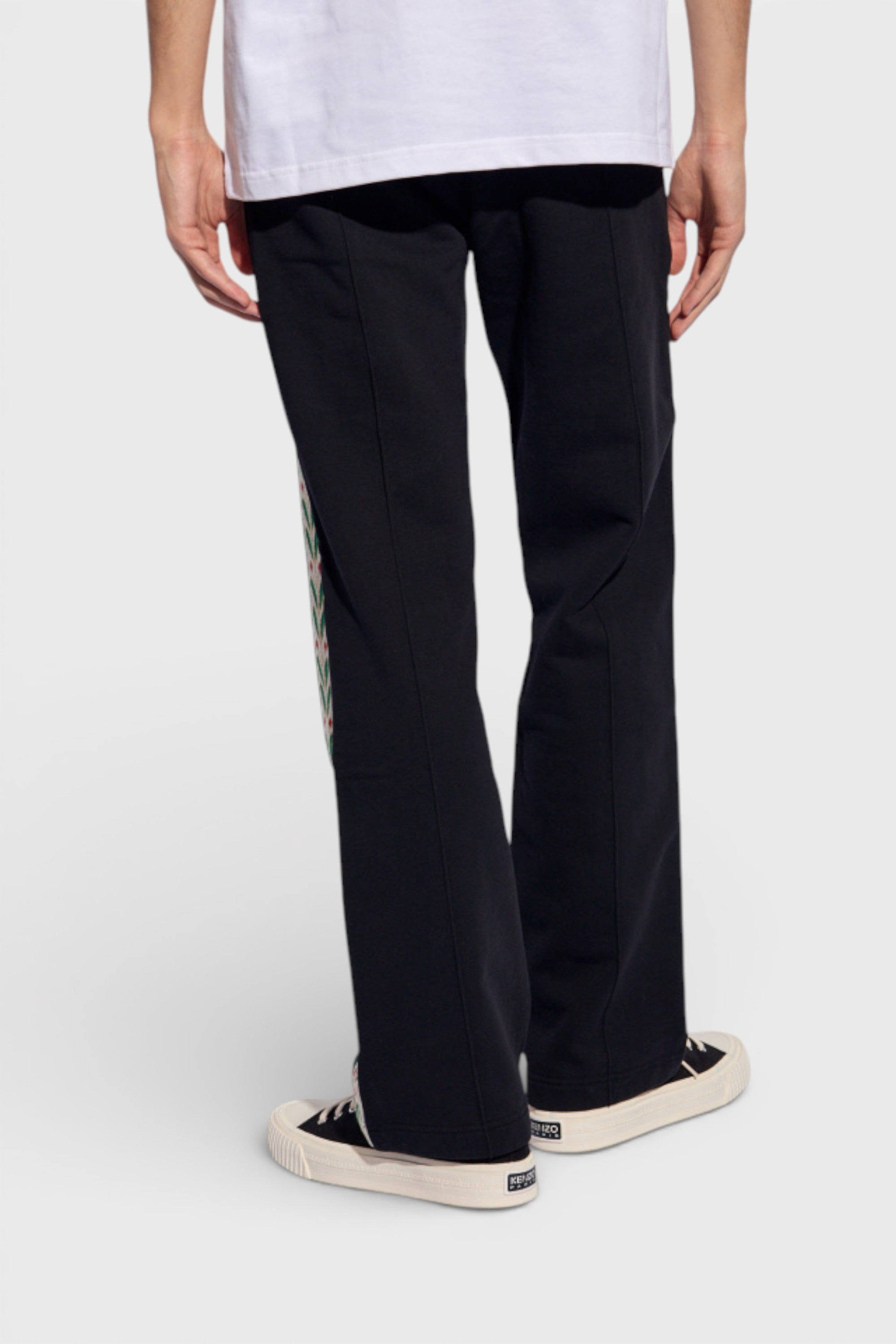 Tape Panelled Sweatpants Laurel Logo Black