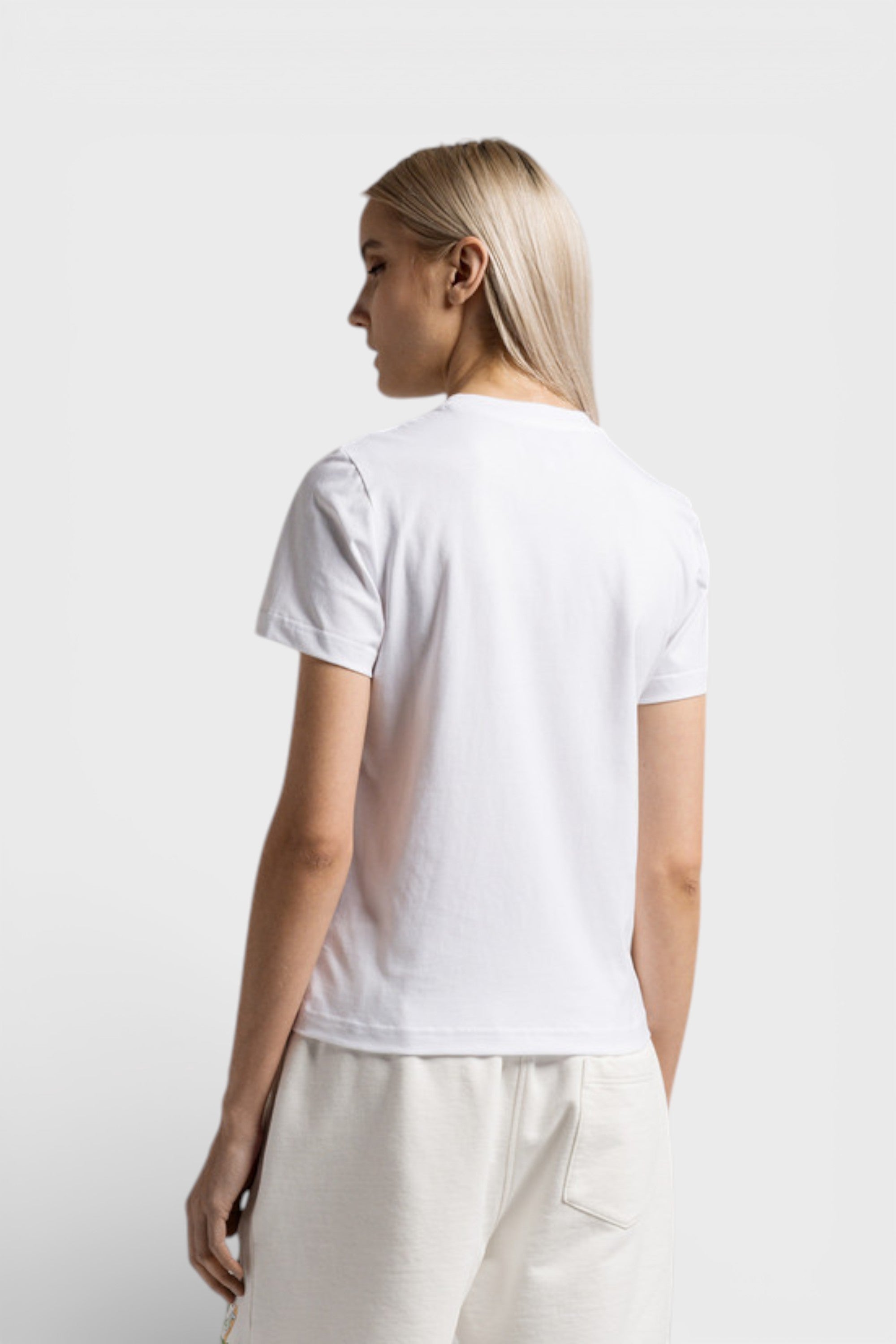 Printed Fitted T-Shirt Casa Way White