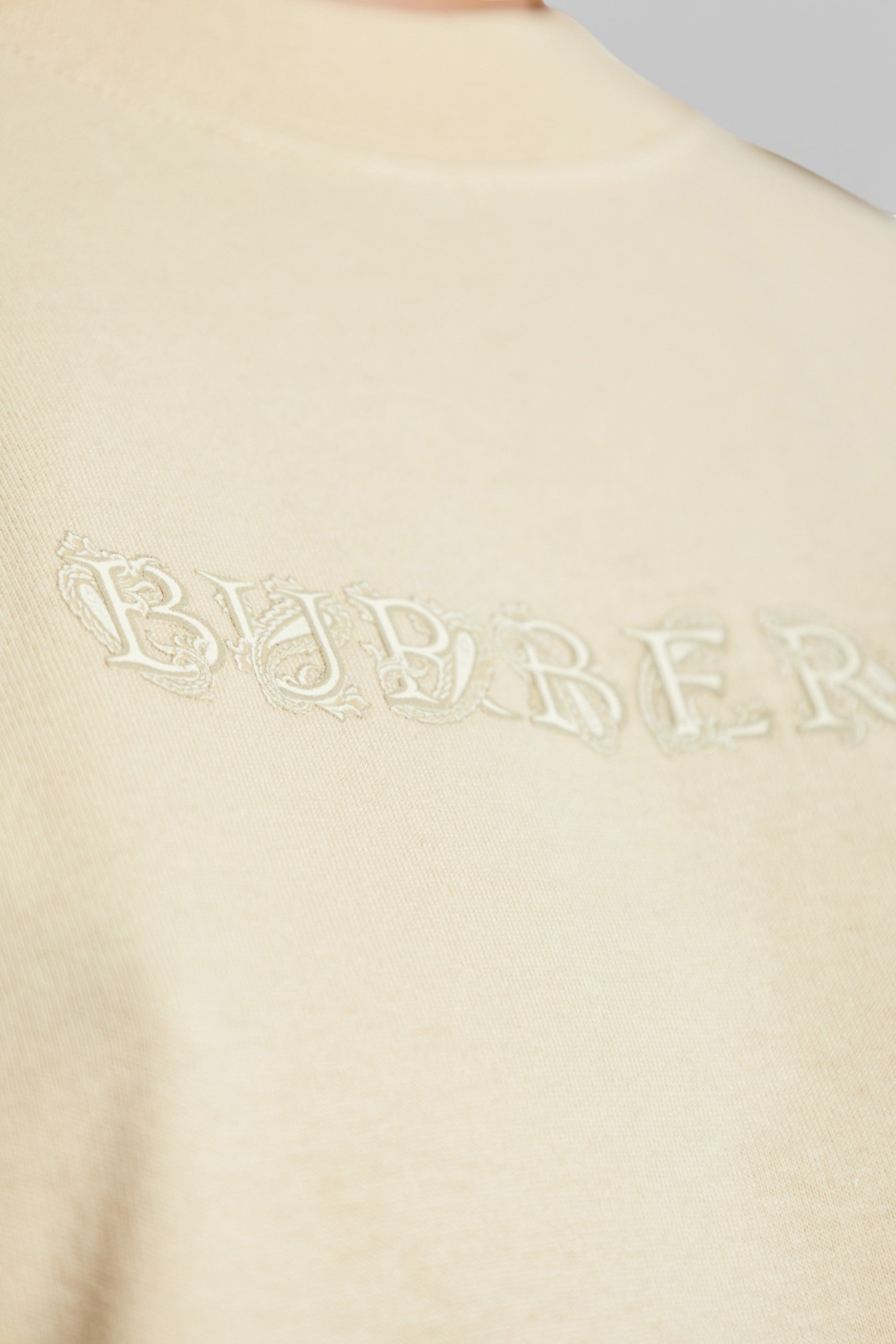 Paisley Print Logo T Shirt Candle Beige