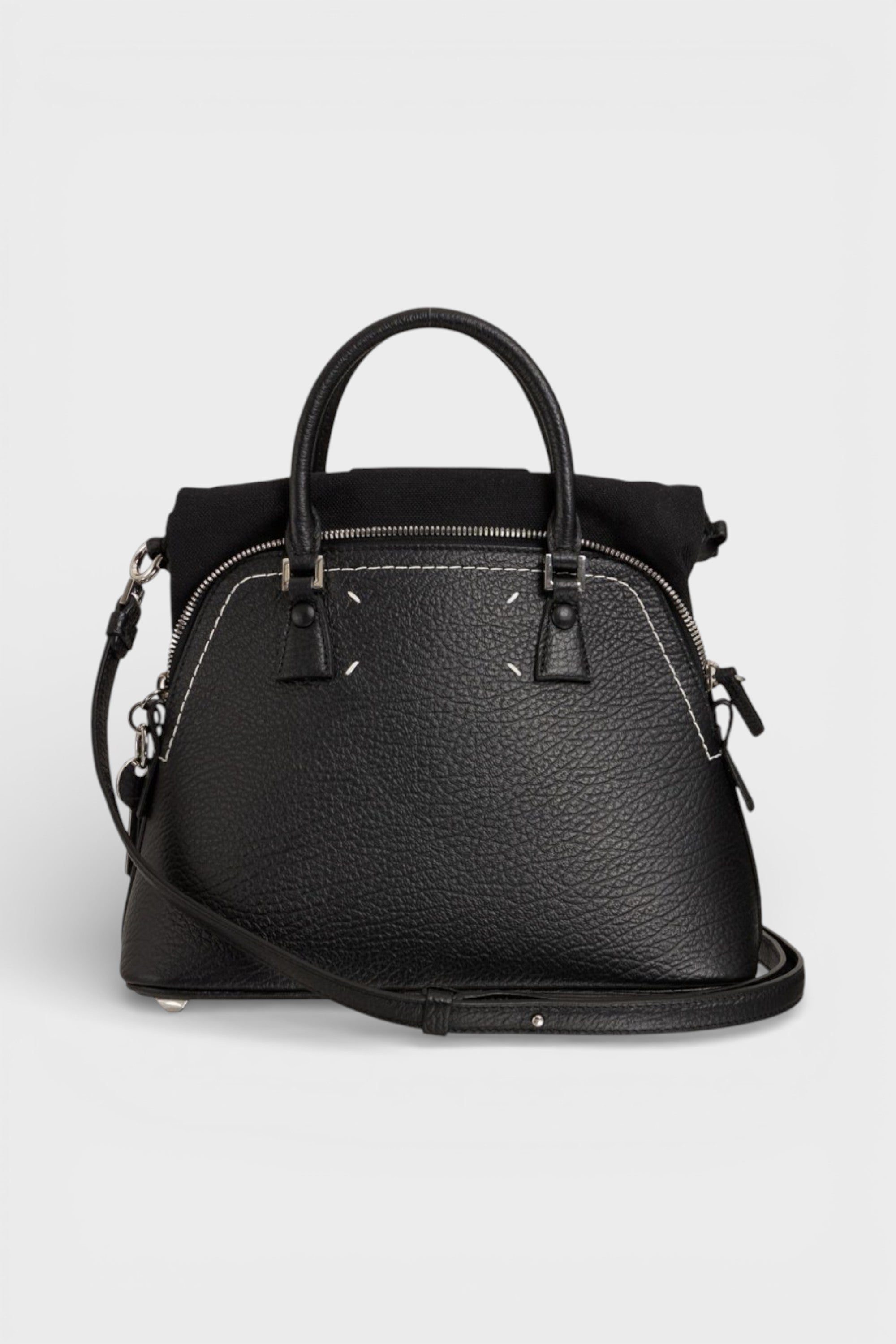 Maison Margiela Mini 5AC Grained Leather Top Handle Bag Black