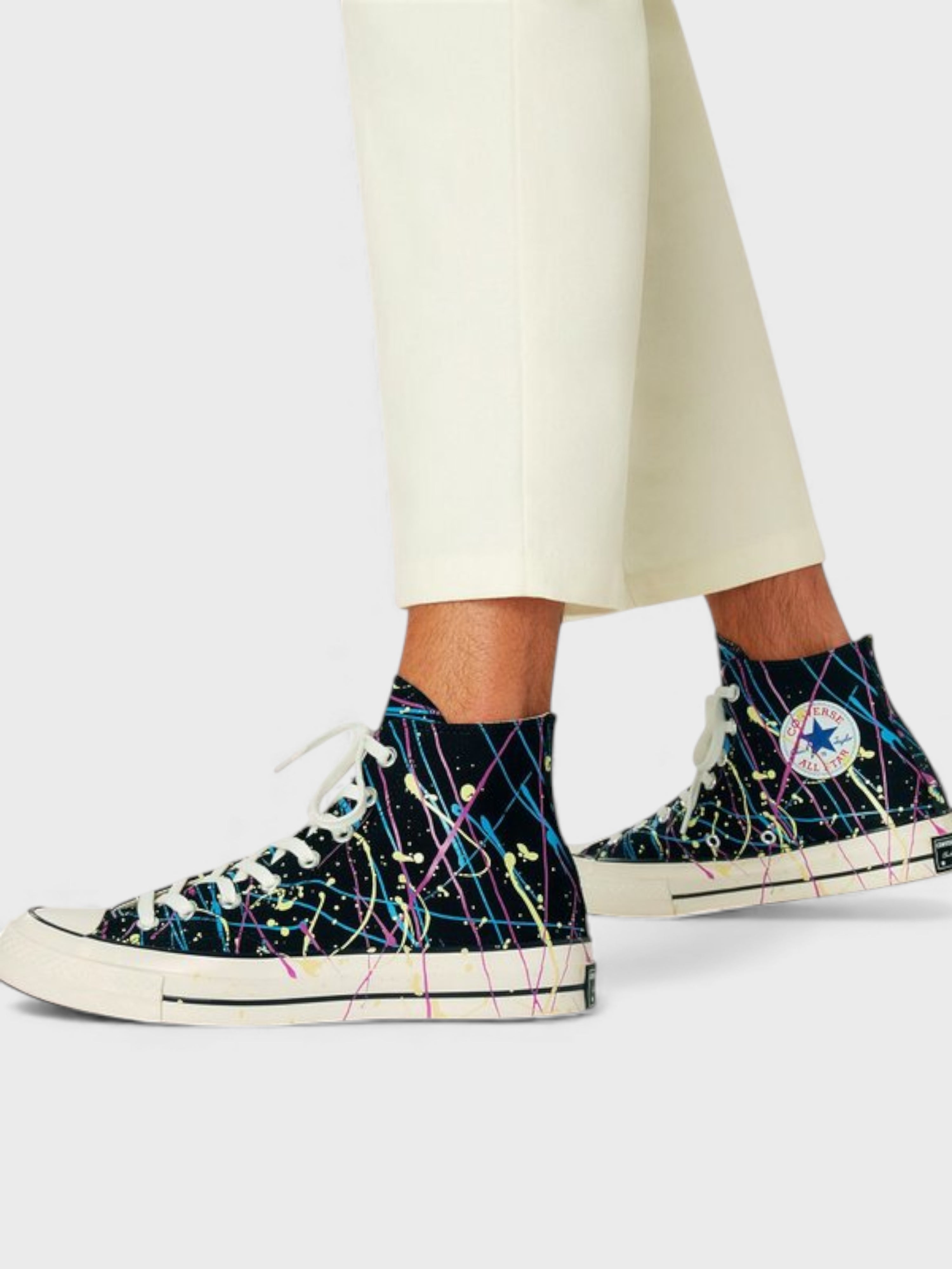 Converse Chuck 70 High Paint Splatter Black