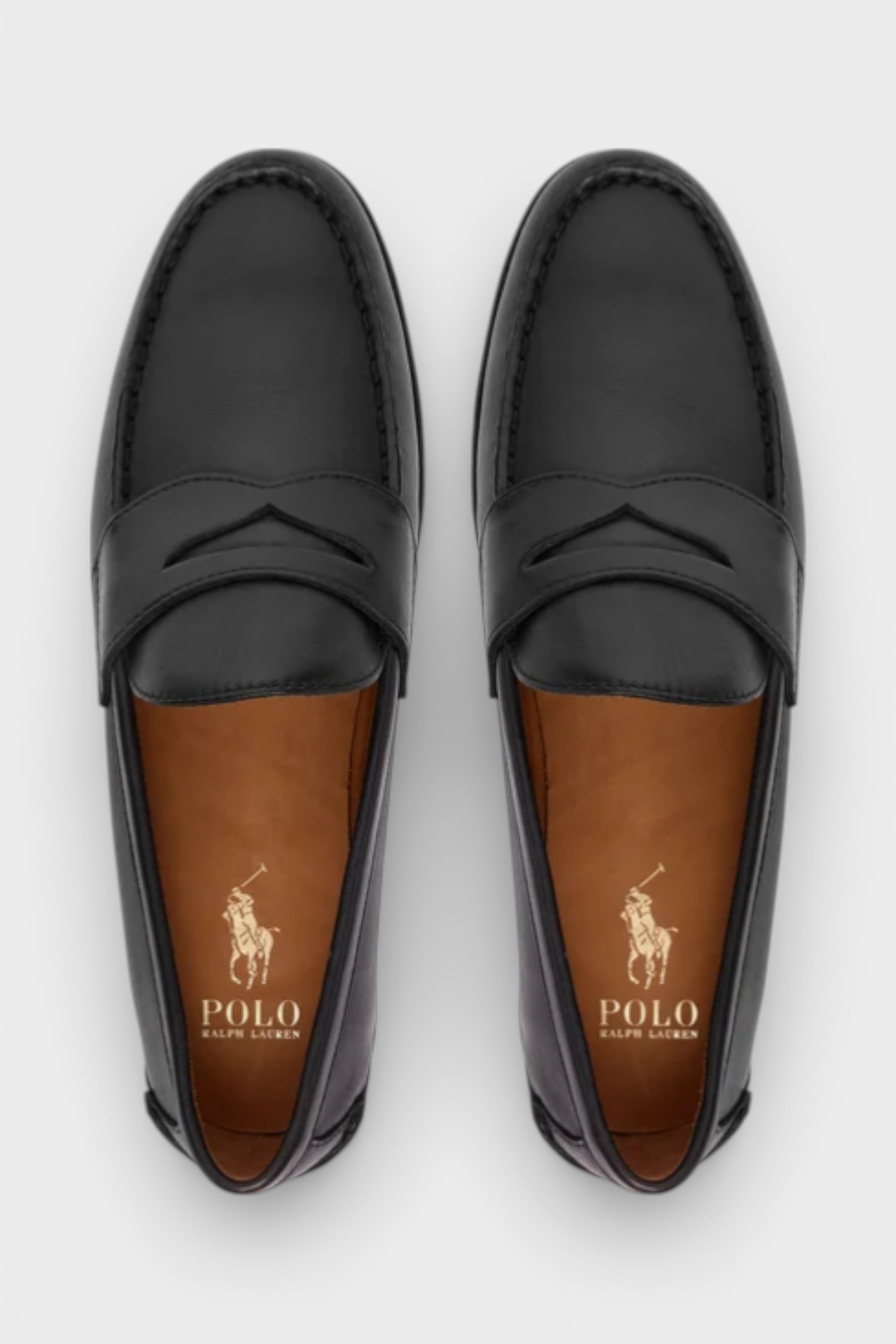 Alston Penny Leather Loafers Black