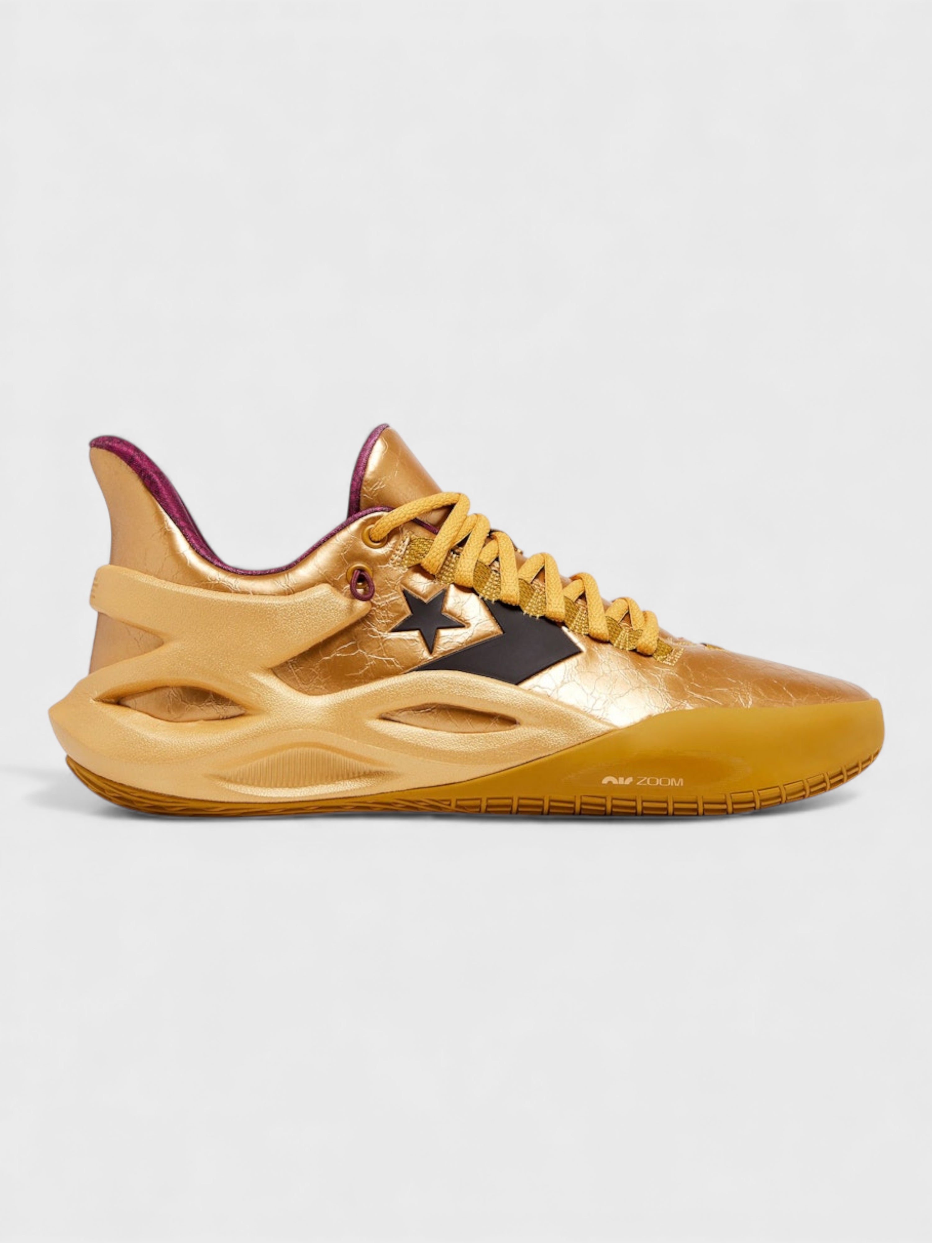 Converse x Willy Wonka All Star Basketball Golden Ticket Gold Sneakers