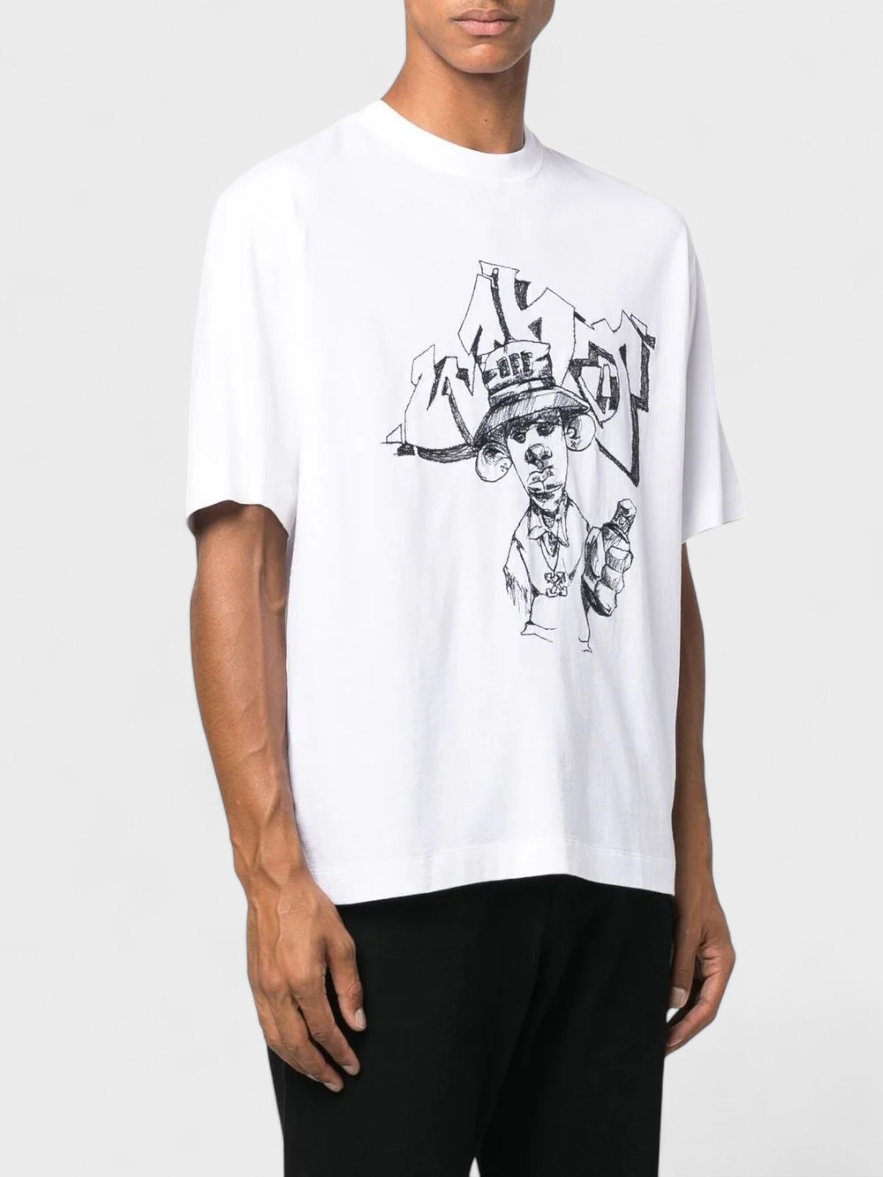 Off-White Graffiti Over Skate Short Sleeve Tee White