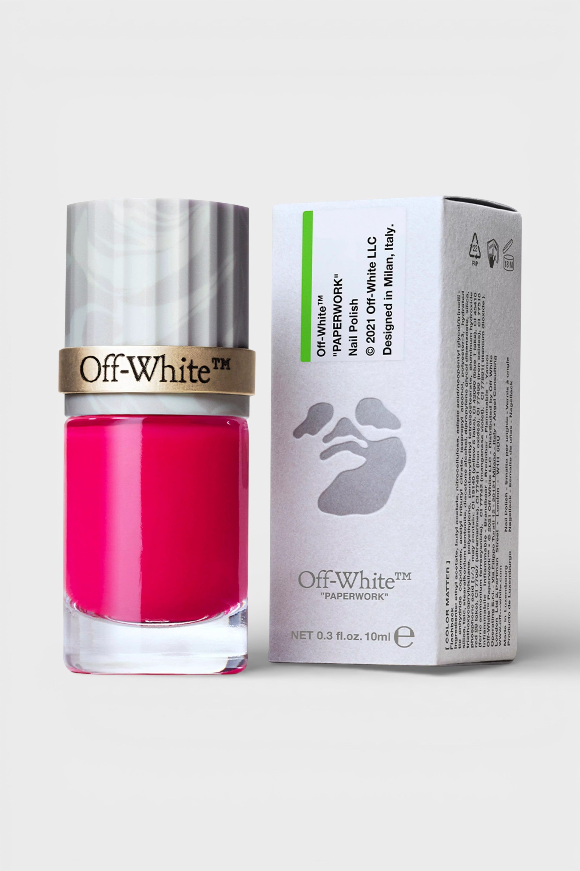 Off-White Nail Lacquer Dramatic High Shine Polish Pink 10ml