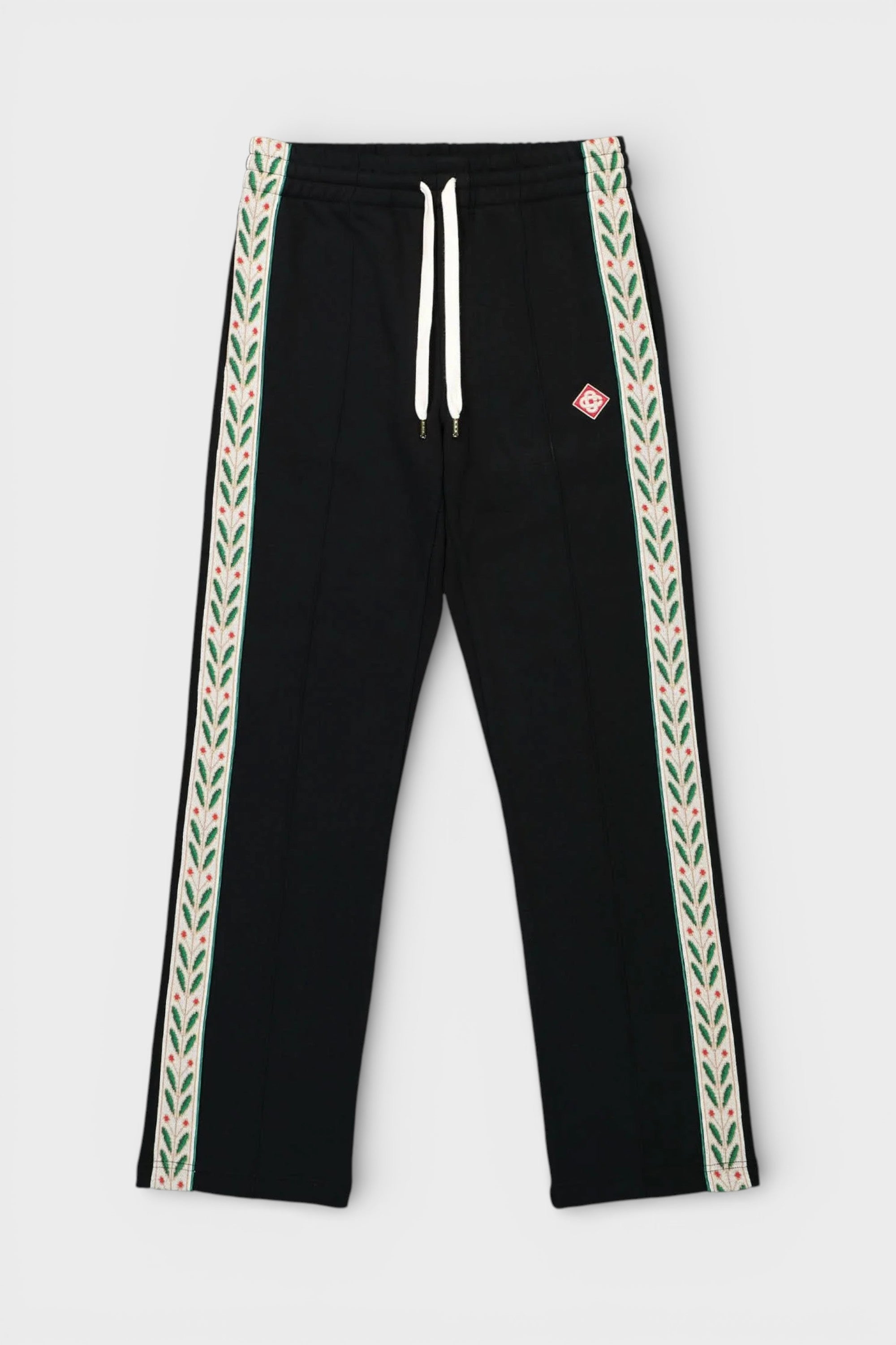 Tape Panelled Sweatpants Laurel Logo Black