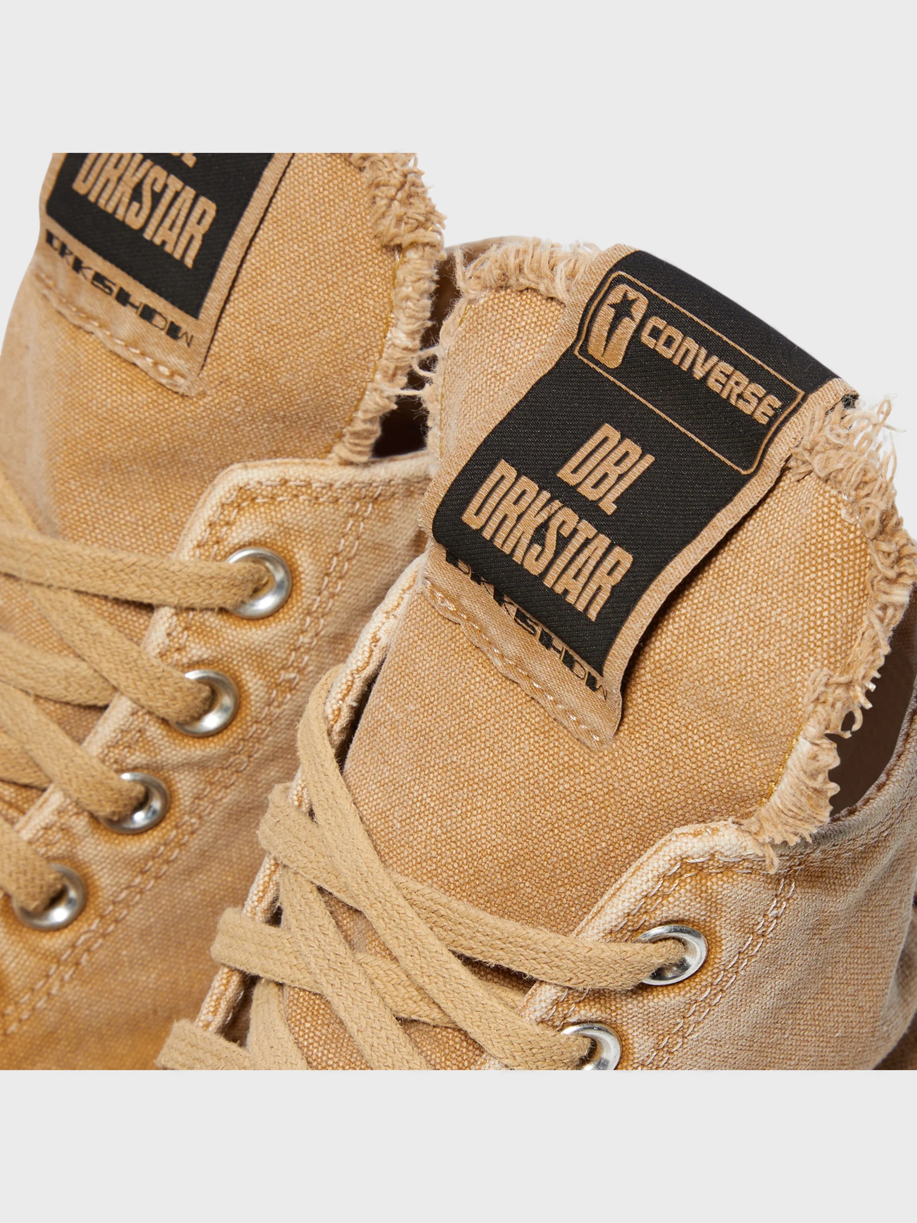 Converse x Rick Owens DRKSHDW DBL DRKSTAR Chuck 70 High Washed Canvas Brown