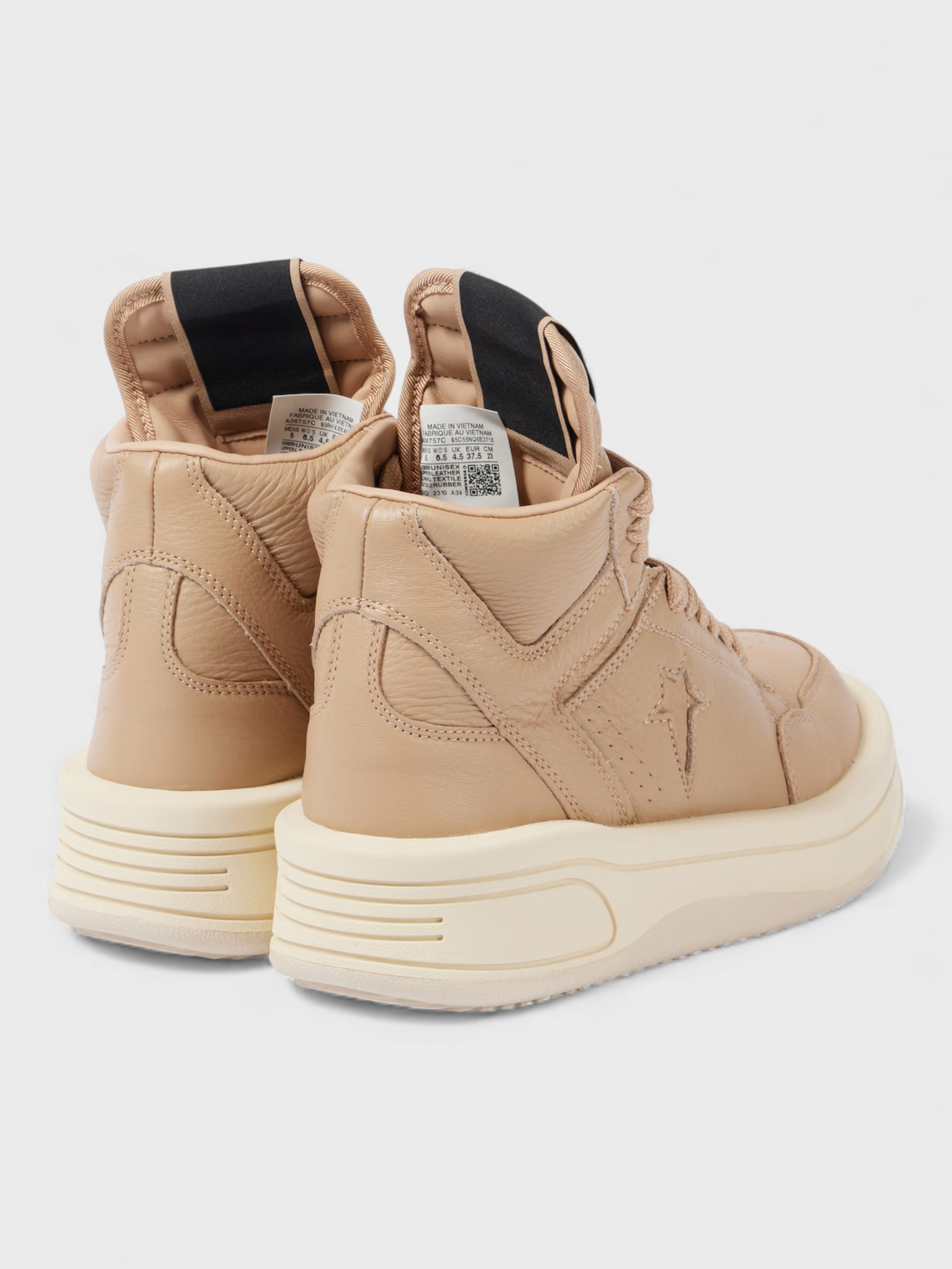 Converse x Rick Owens DRKSHDW TURBOWPN Mid Beige Cave