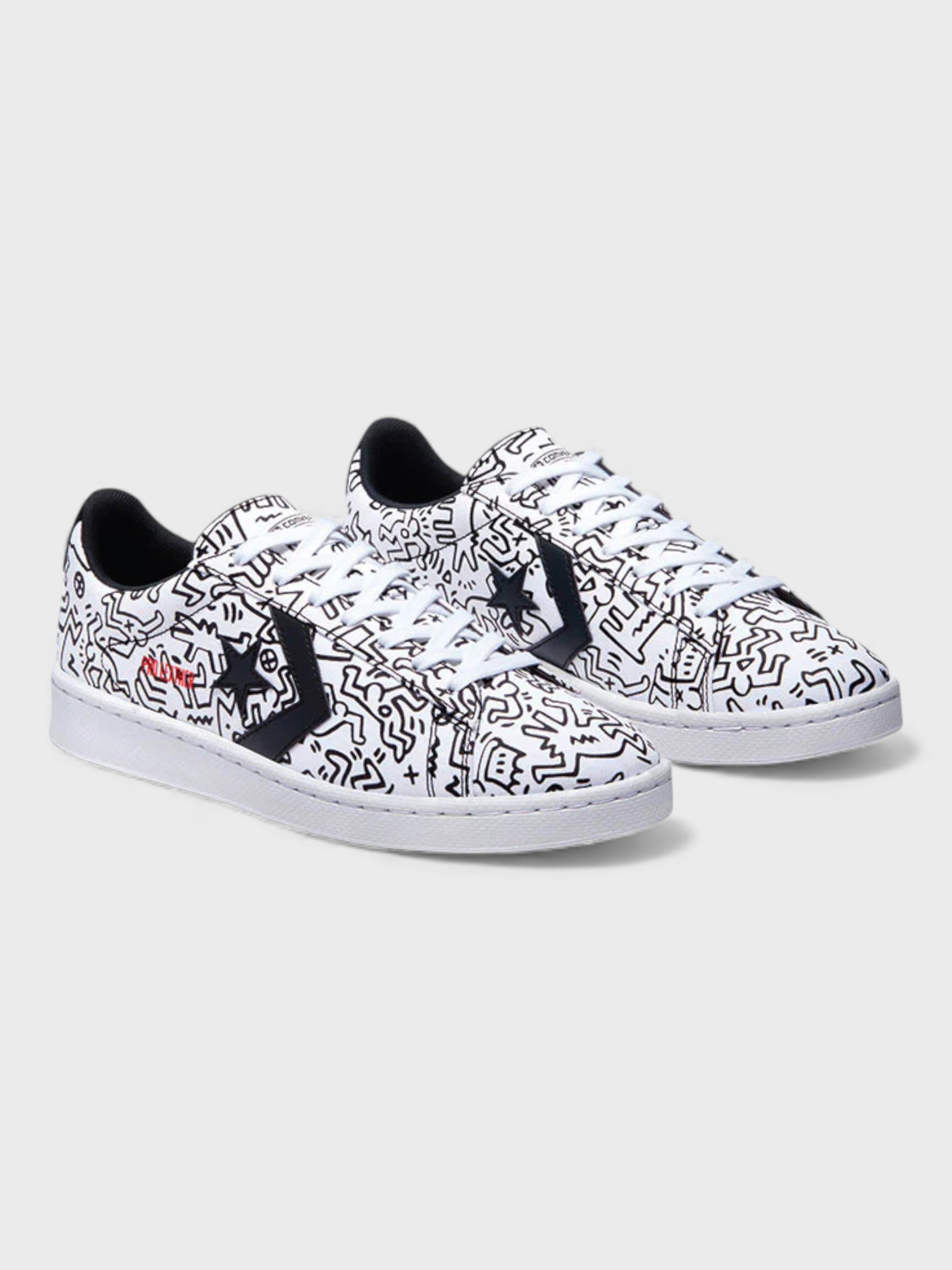Converse x Keith Haring Pro Leather Low White Black