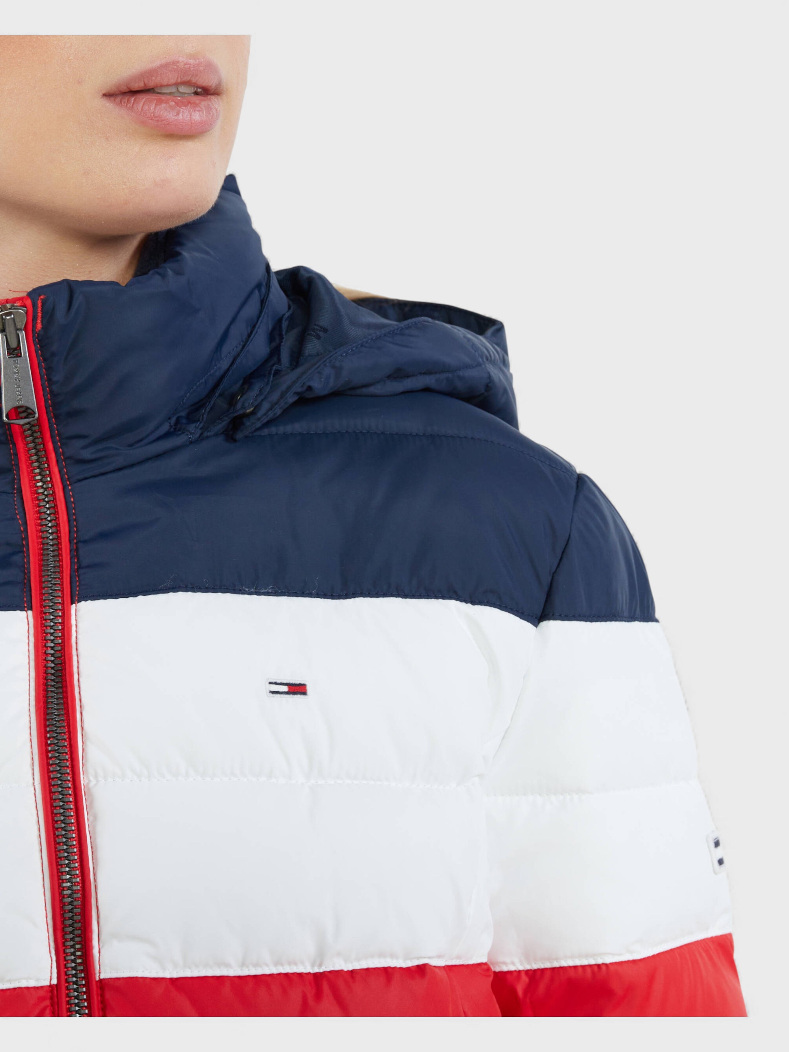 Tommy Jeans Colourblock Jacket Red Navy