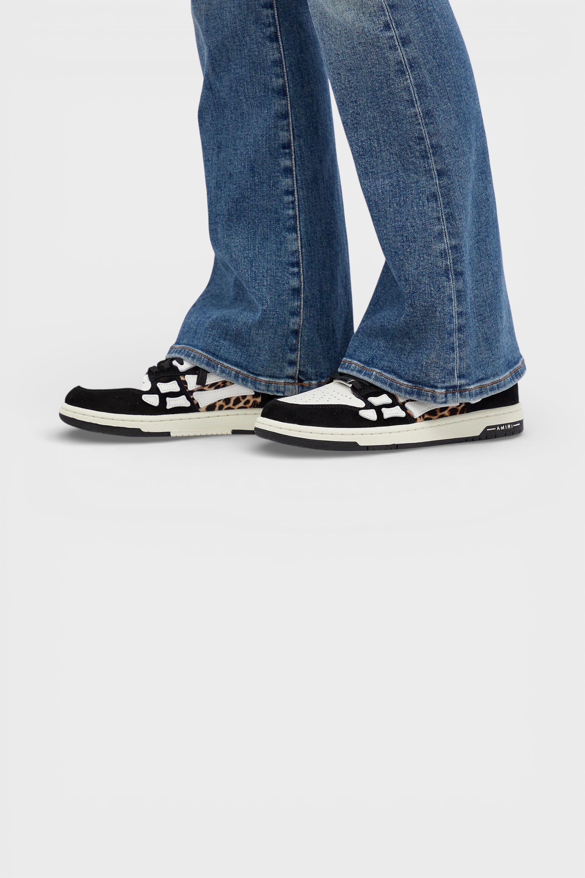 Amiri Skel Low Leopard Print Black