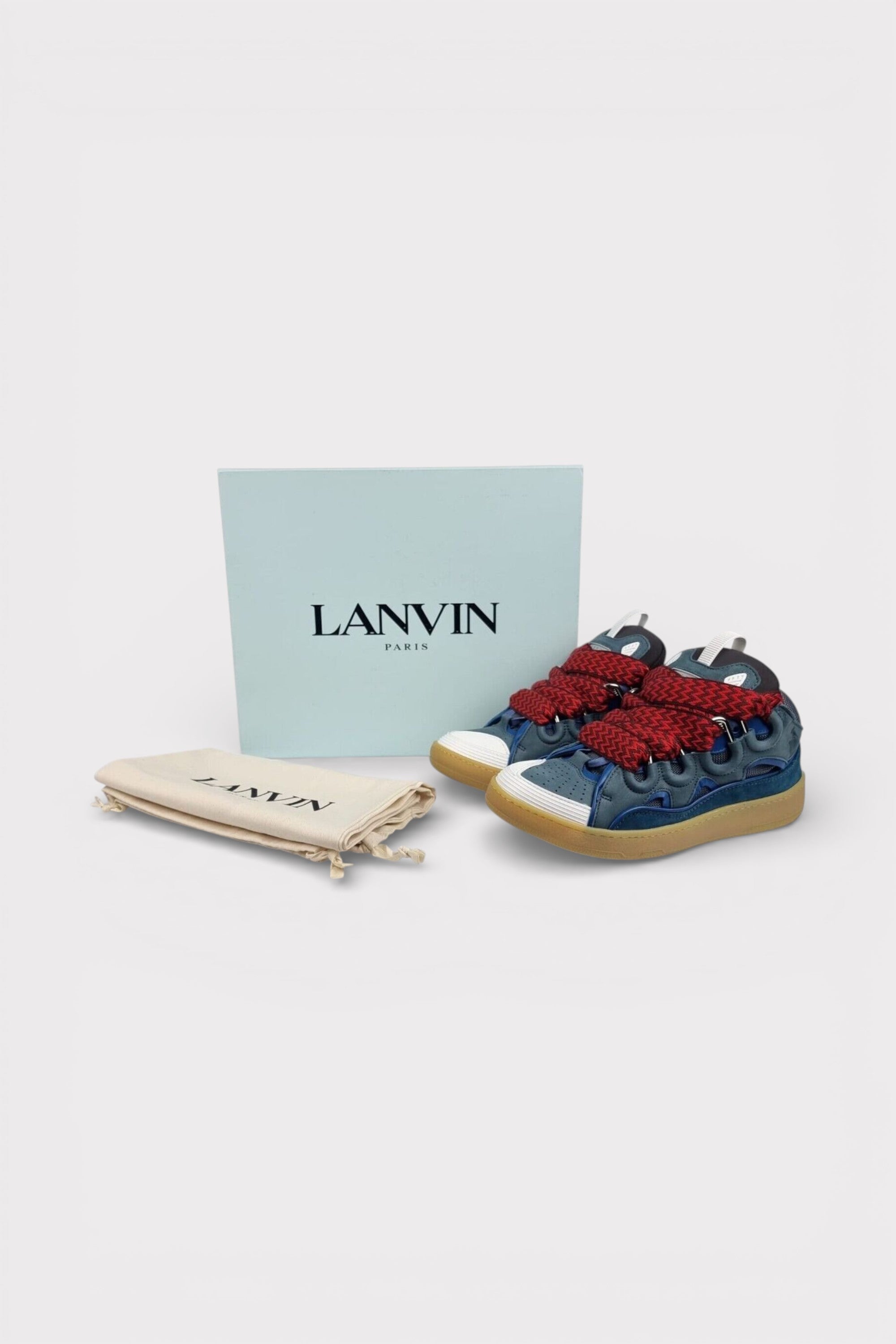 Lanvin Curb Sneakers Blue Red