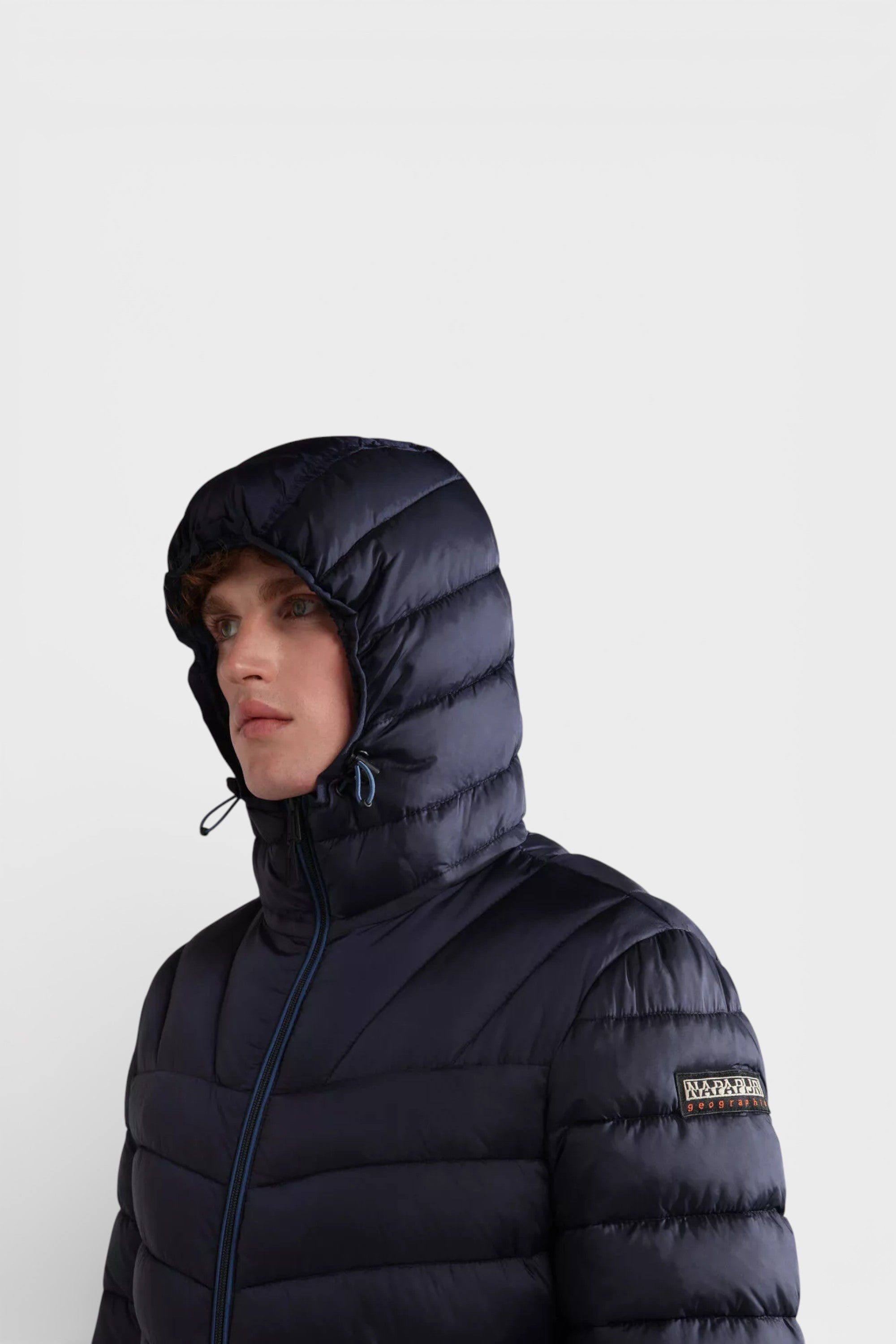 Napapijri Men's Aerons Hooded Padded Jacket Blue Marine