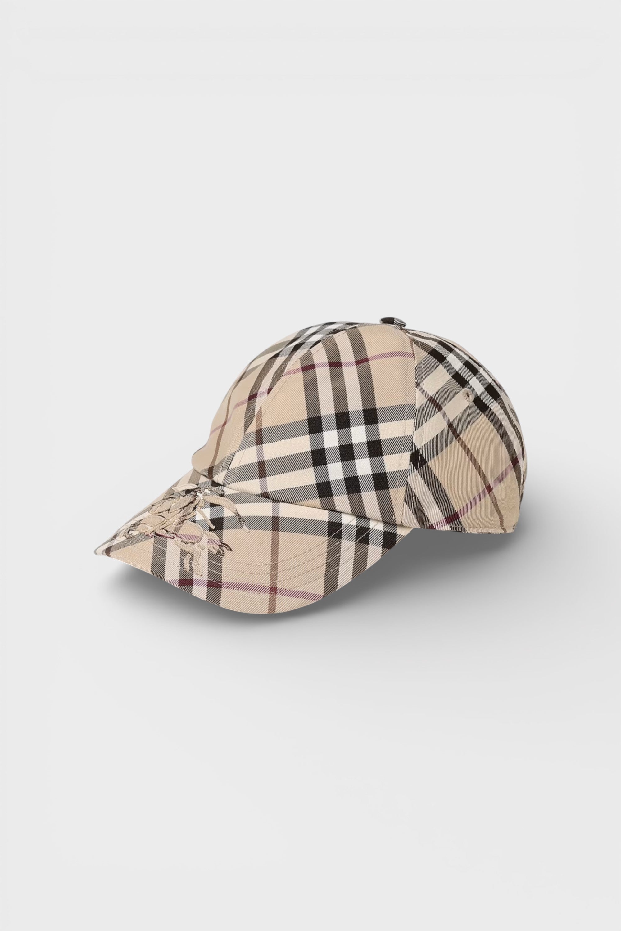 Burberry ESS Check Baseball Cap Alabaster Checked Beige
