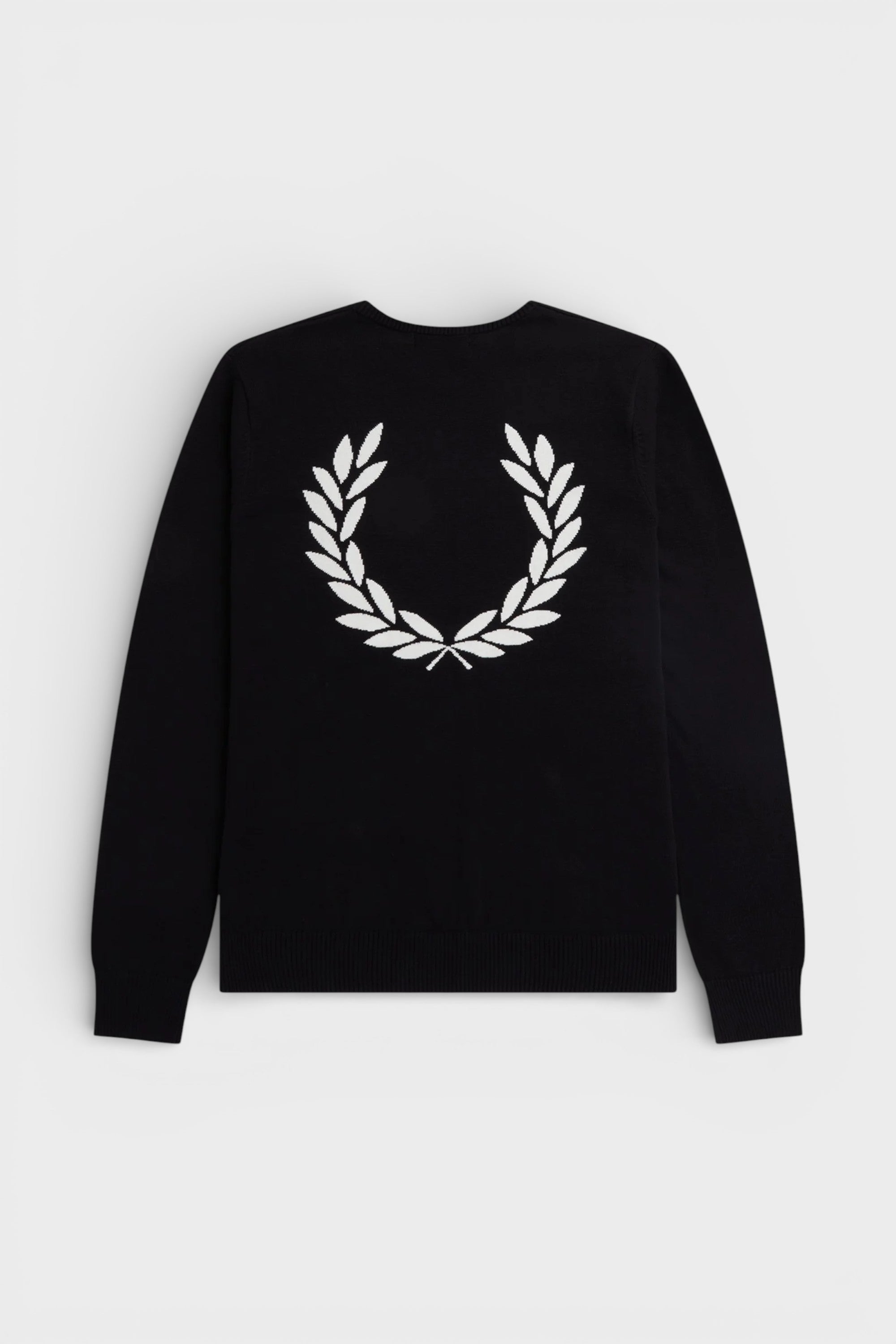 Fred Perry Graphic Laurel Wreath Jumper Black
